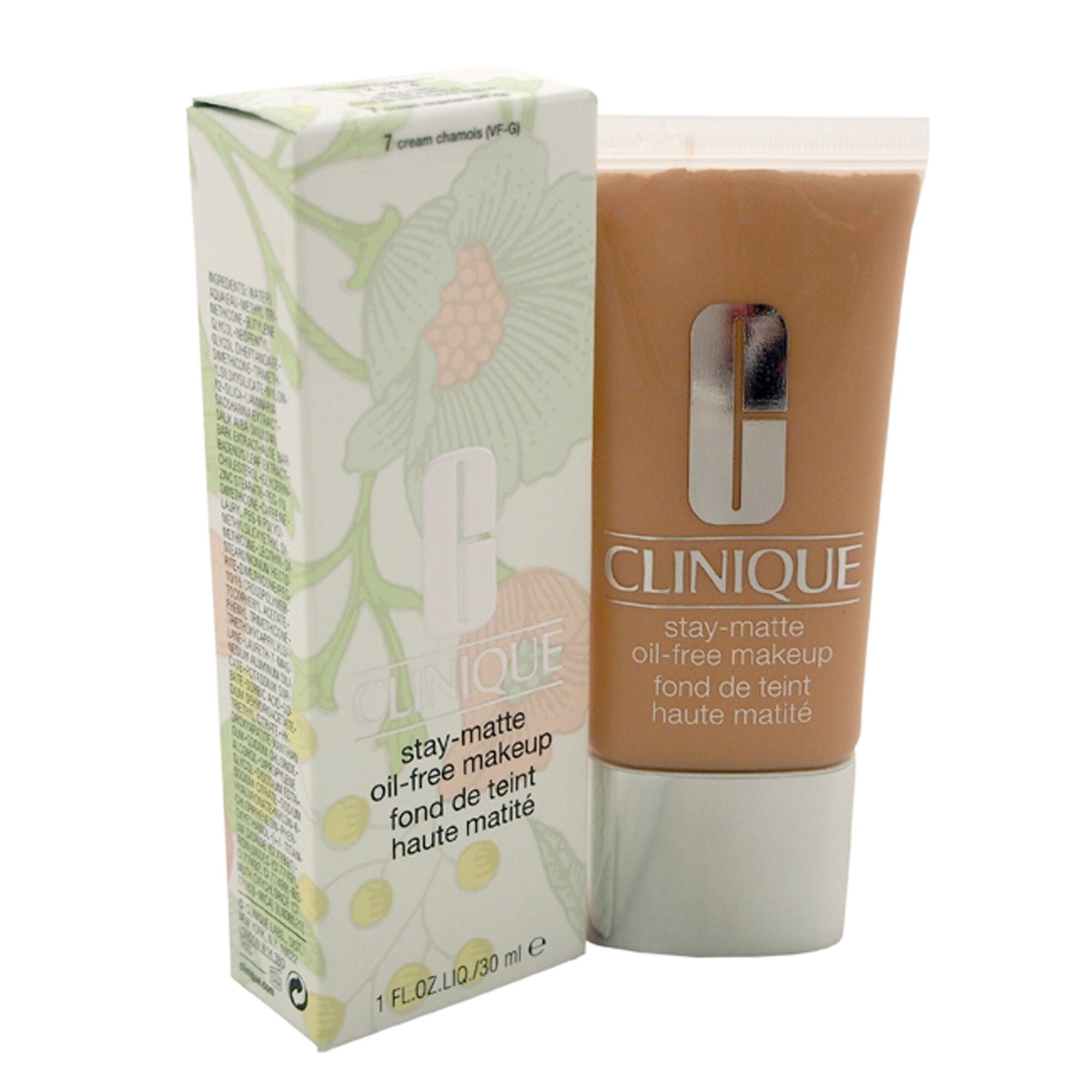 Stay-Matte Oil-Free Makeup - 7 Cream Chamois (VF-G) - Dry Combination To Oily by Clinique for Women - 1 oz Makeup, See Description, hi-res image number 0