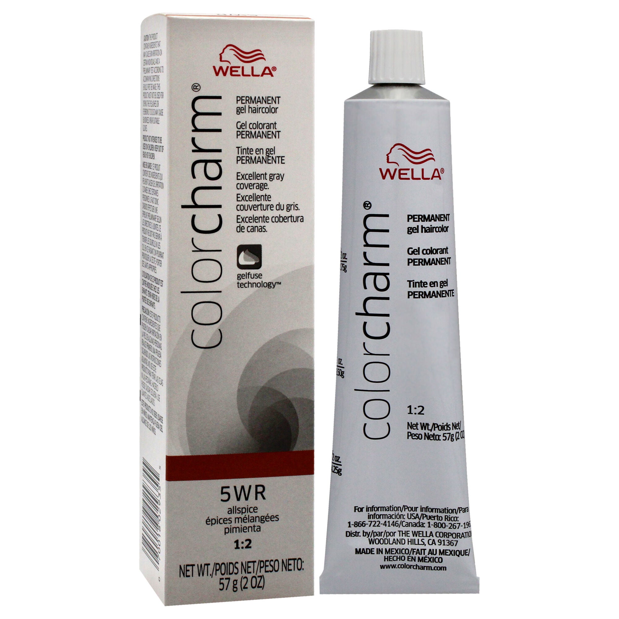 Color Charm Permanent Hair Color Gel - 5WR Allspice by Wella for Women - 2 oz Hair Color, See Description, alternate image number 1