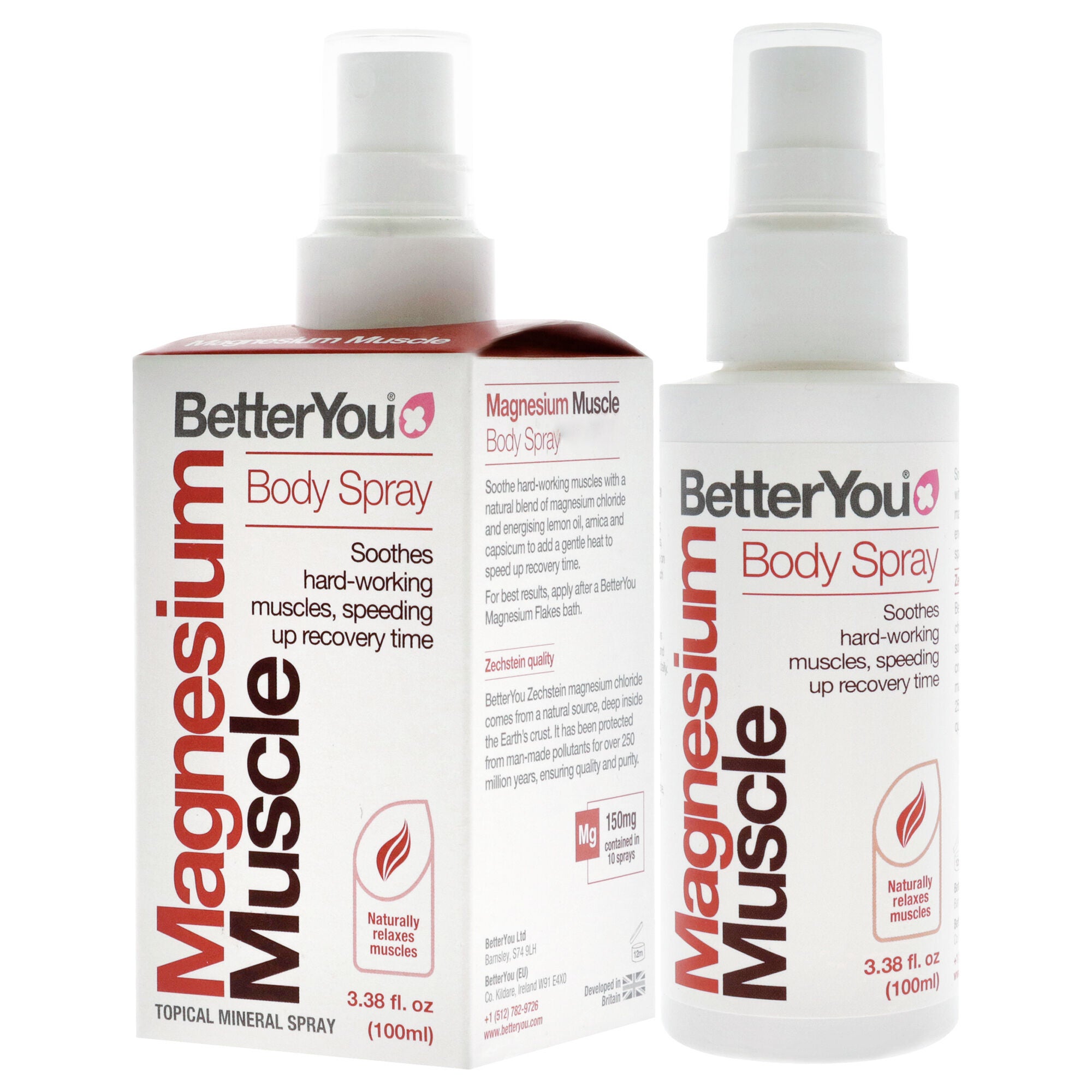 Magnesium Muscle Body Spray by BetterYou for Unisex - 3.38 oz Body Spray, See Description, alternate image number 3