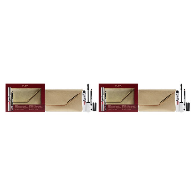 Vamp! and Multiply Set by Pupa Milano for Women - 3 Pc 0.32oz Vamp! Mascara - 100 Black, 0.03oz Multiplay Eye Pencil - 09 Black, Wallet - Pack of 2, See Description, hi-res image number 0
