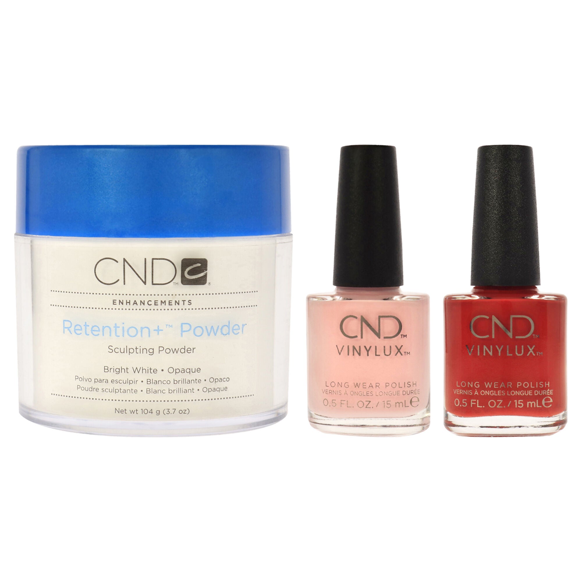 Retention Plus Powder Sculpting Powder and Vinylux Weekly Polish Kit by CND for Women - 3 Pc Kit, See Description, hi-res image number 0