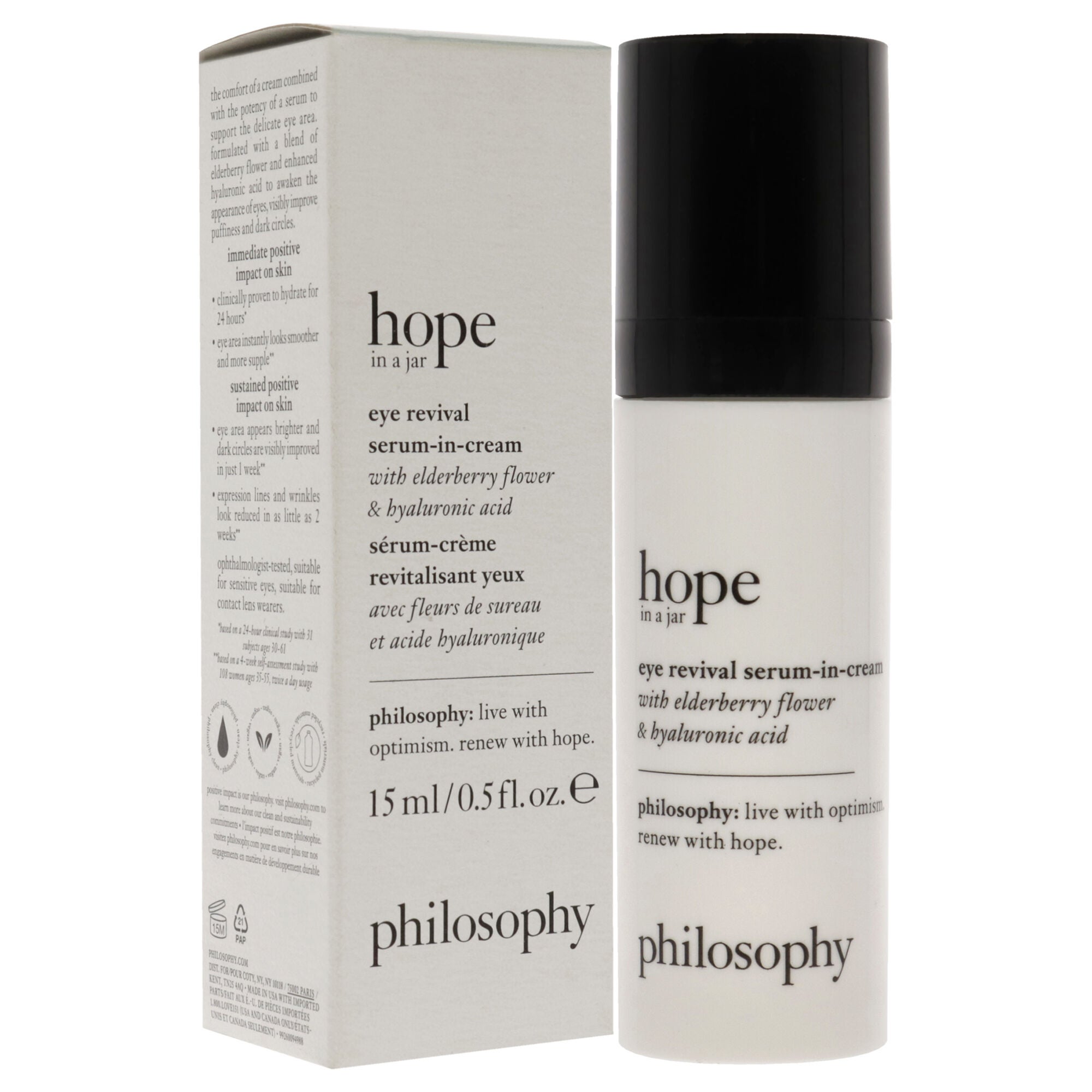 Hope in a Jar Eye Revival Serum-In-Cream by Philosophy for Unisex - 0.5 oz Sreum, , alternate image number 7
