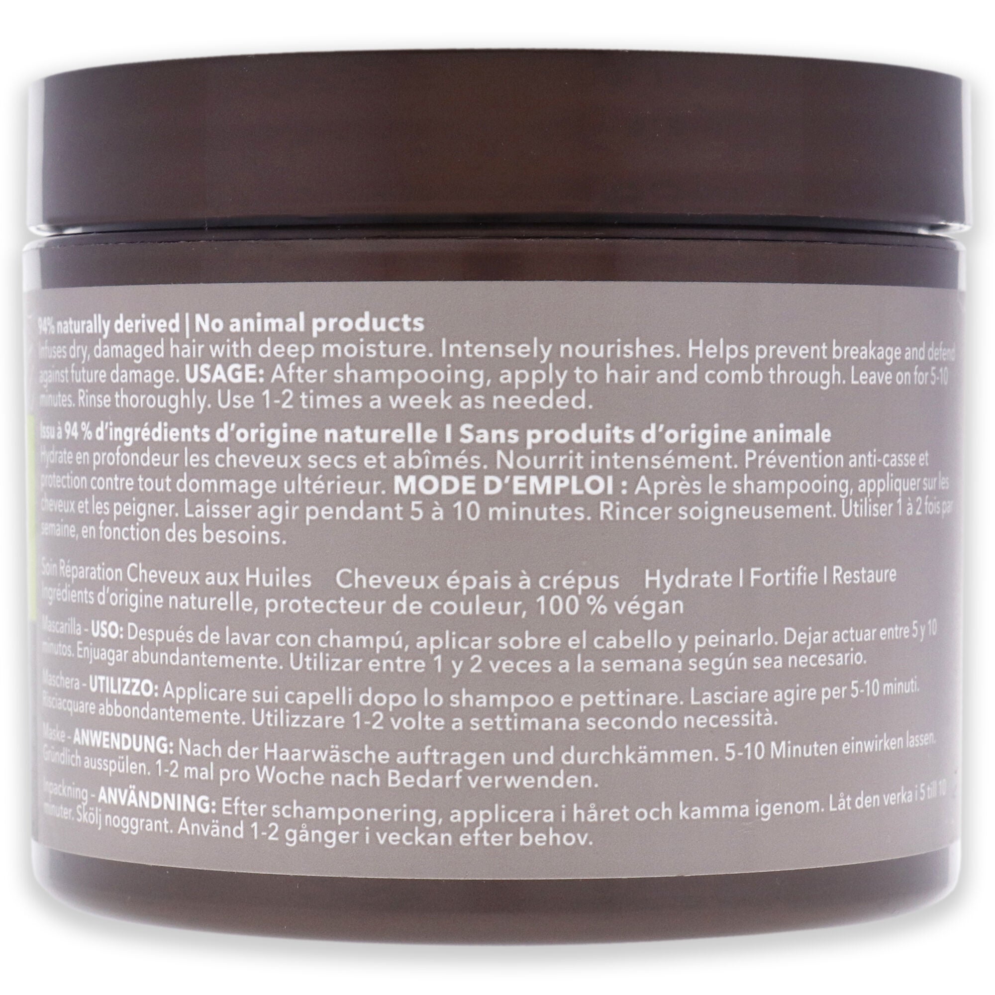 Ultra Rich Repair Masque by Macadamia Oil for Unisex - 8 oz Masque, See Description, alternate image number 1