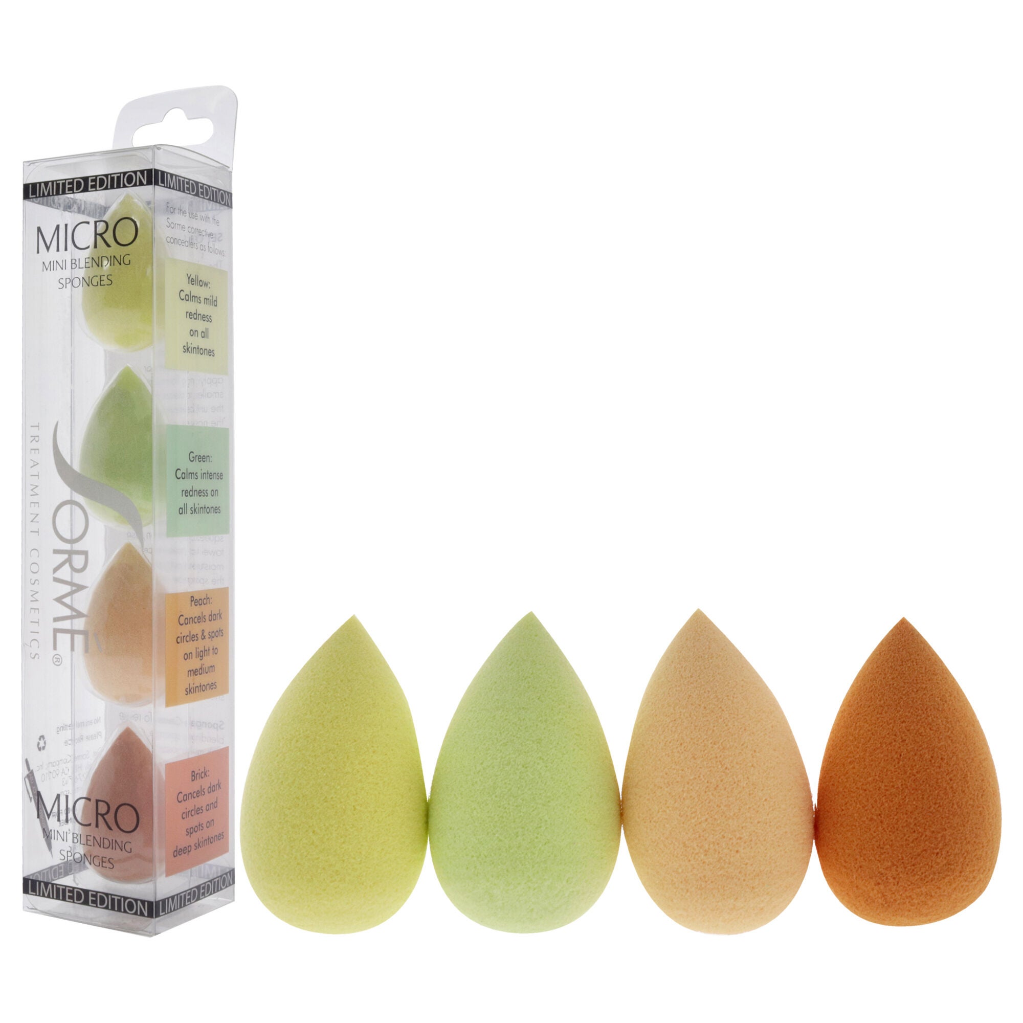 Micro Mini Blending Sponges by Sorme Cosmetics for Women - 4 Pc Sponge, See Description, alternate image number 3