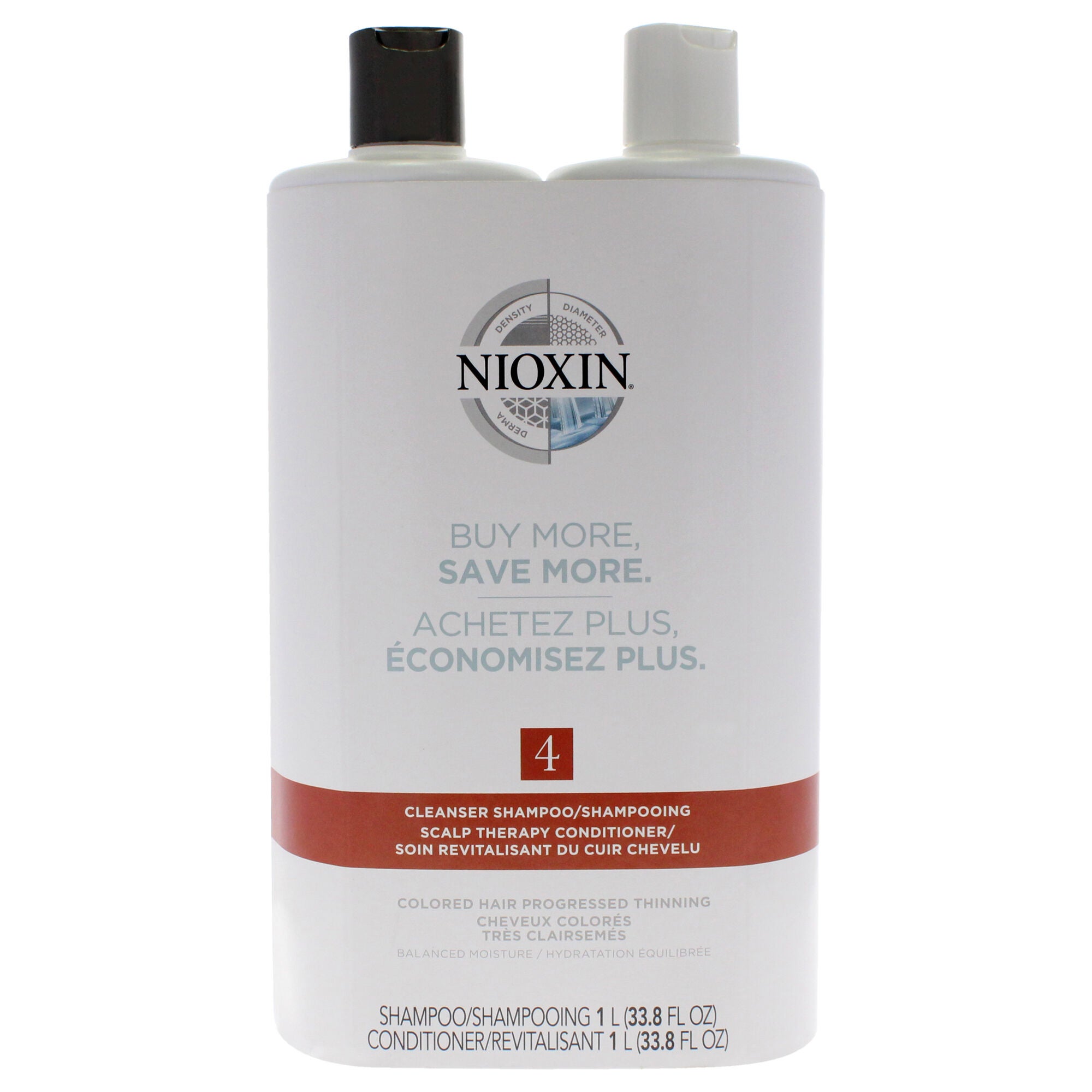 System 4 Duo by Nioxin for Unisex - 2 x 33.8 oz Shampoo, Conditioner, See Description, hi-res image number 0