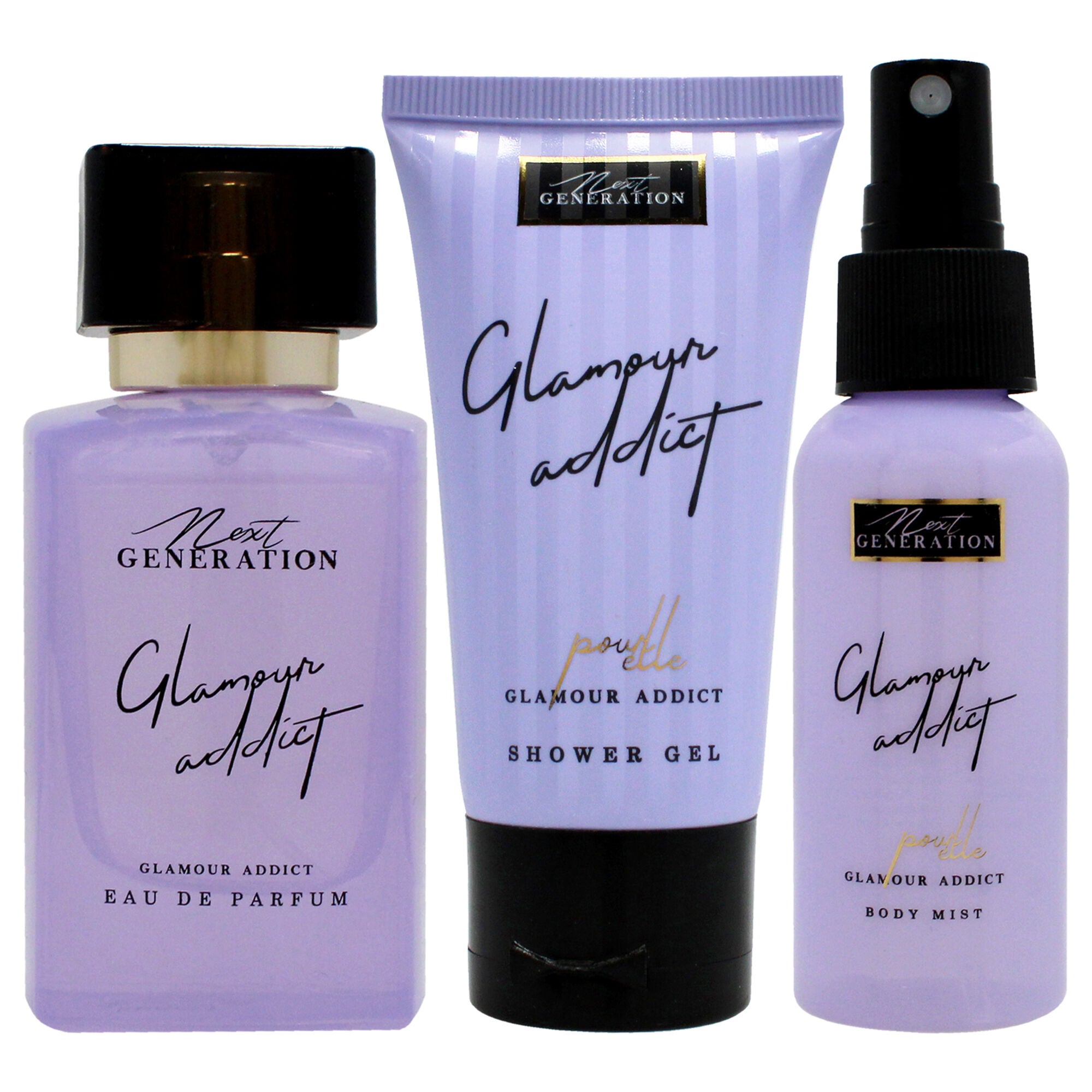Glamour Addict by NG Perfume for Women - 3 Pc Gift Set 1.7oz EDP Spray, 1.7oz Body Mist, 1.7oz Shower Gel, See Description, alternate image number 4