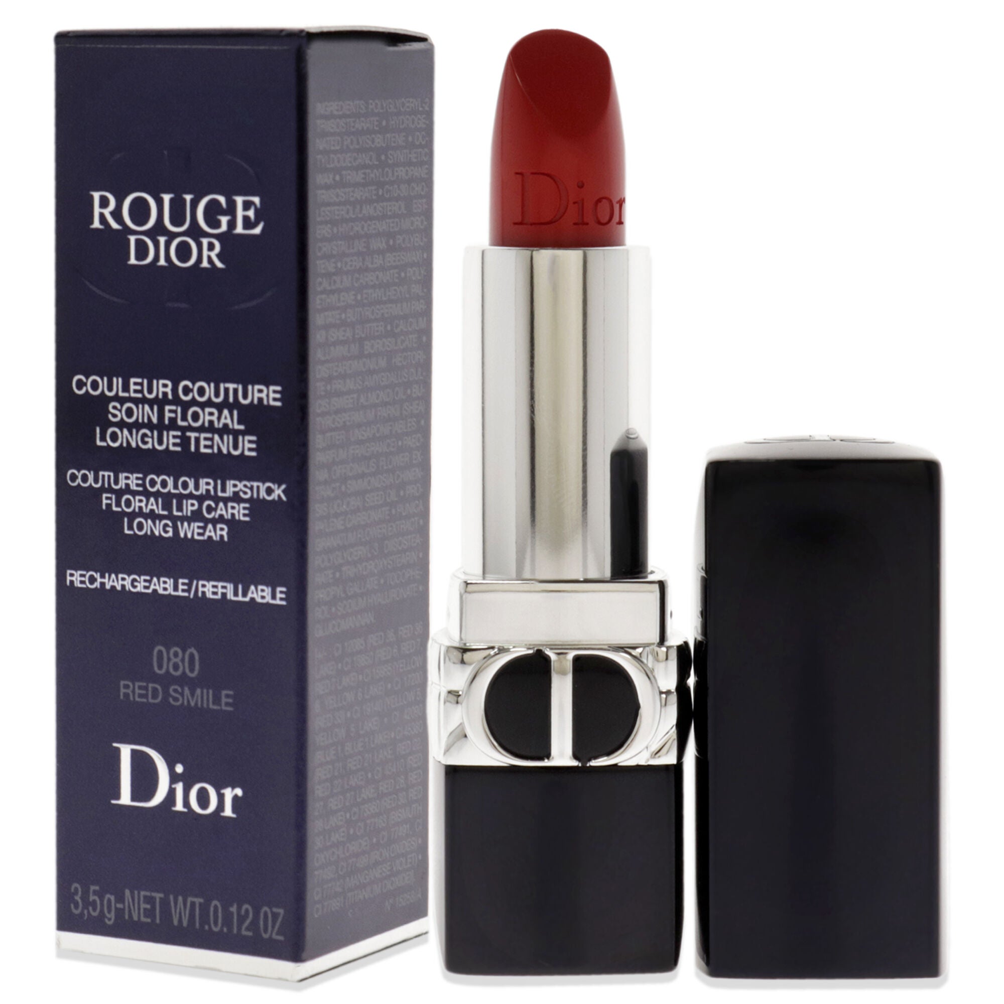 Rouge Dior Couture Lipstick Satin - 080 Red Smile by Christian Dior for Women - 0.12 oz Lipstick (Refillable), , alternate image number 7