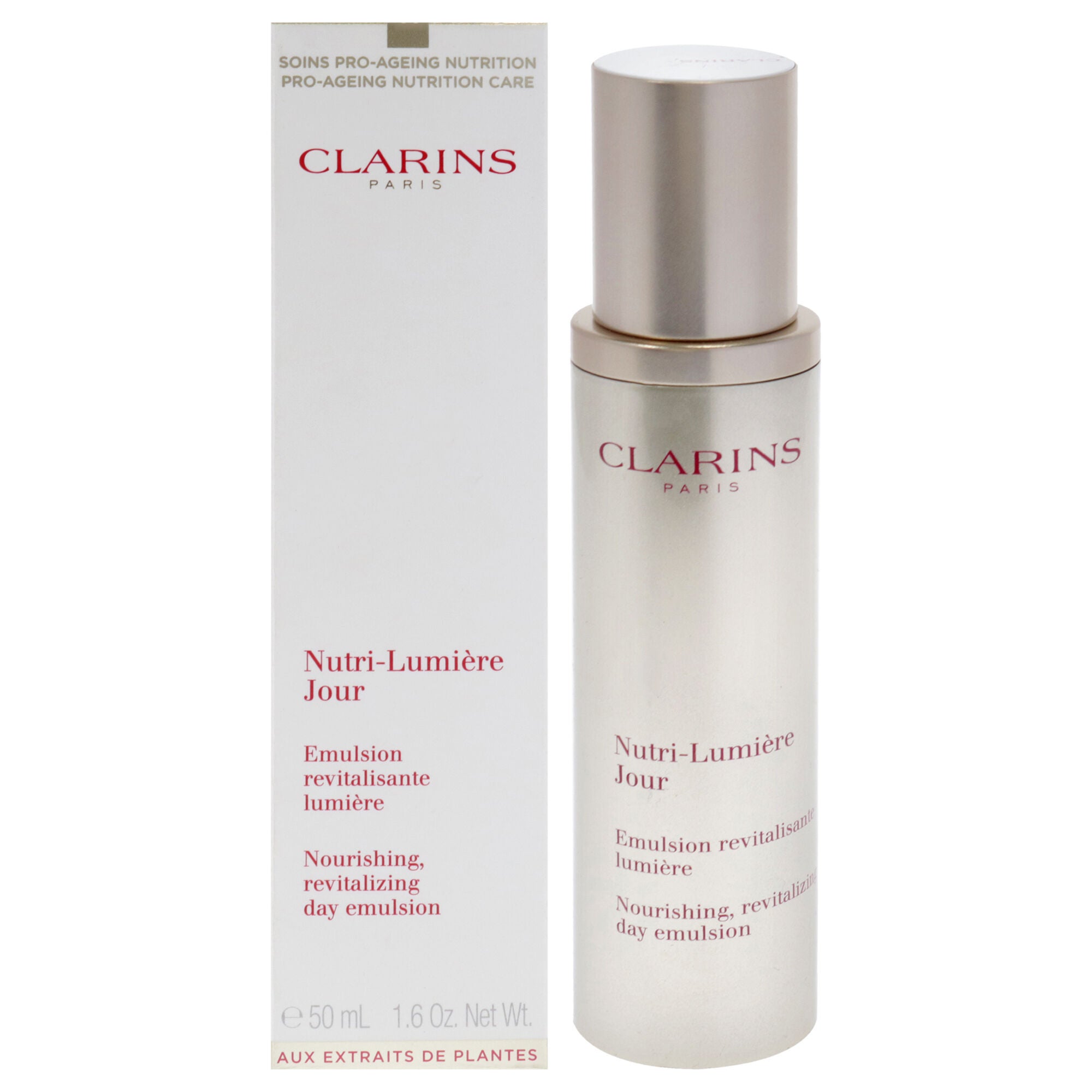 Nutri-Lumiere Day Emulsion by Clarins for Unisex - 1.6 oz Emulsion, See Description, hi-res image number 0