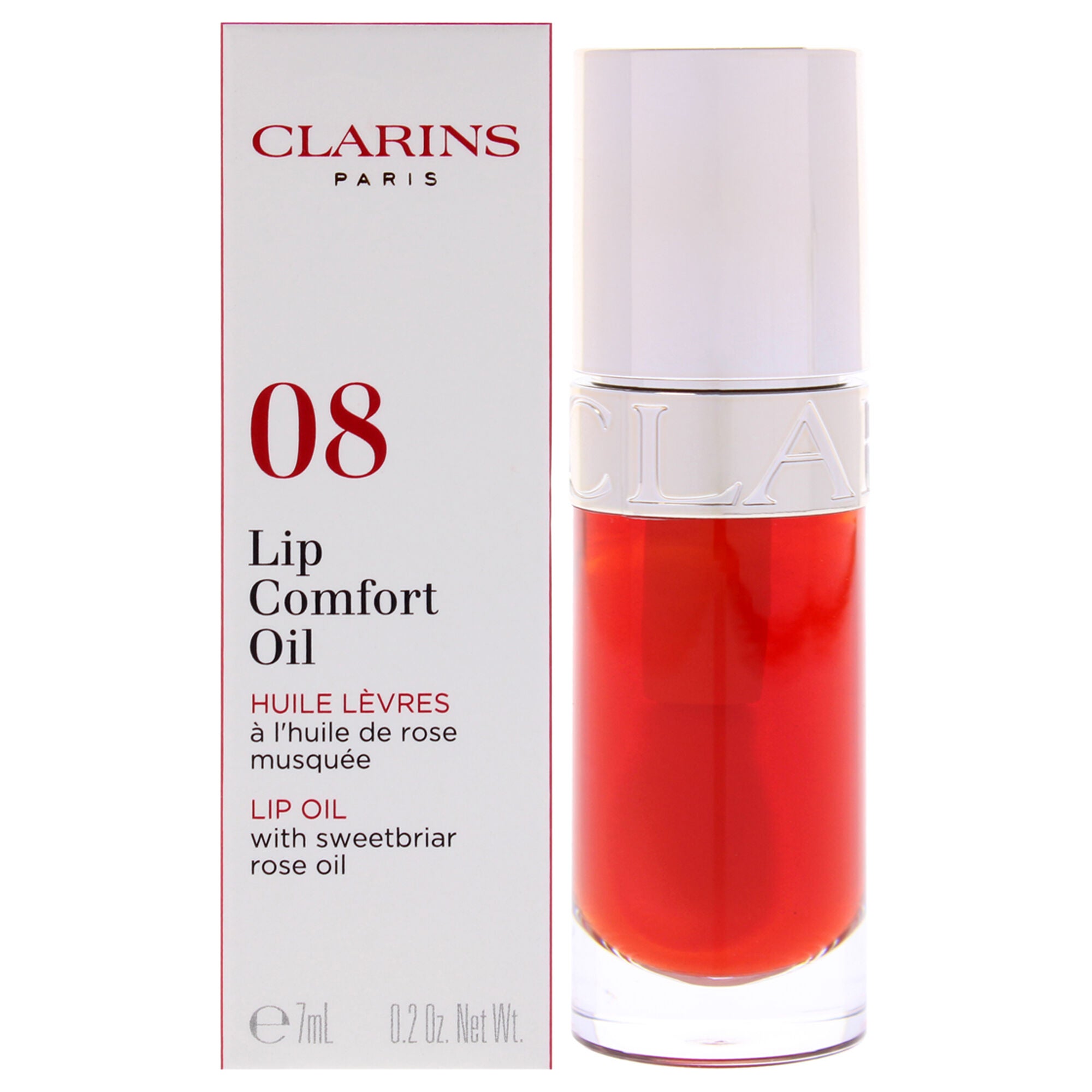 Lip Comfort Oil - 08 Strawberry by Clarins for Women - 0.2 oz Lip Oil, See Description, hi-res image number 0