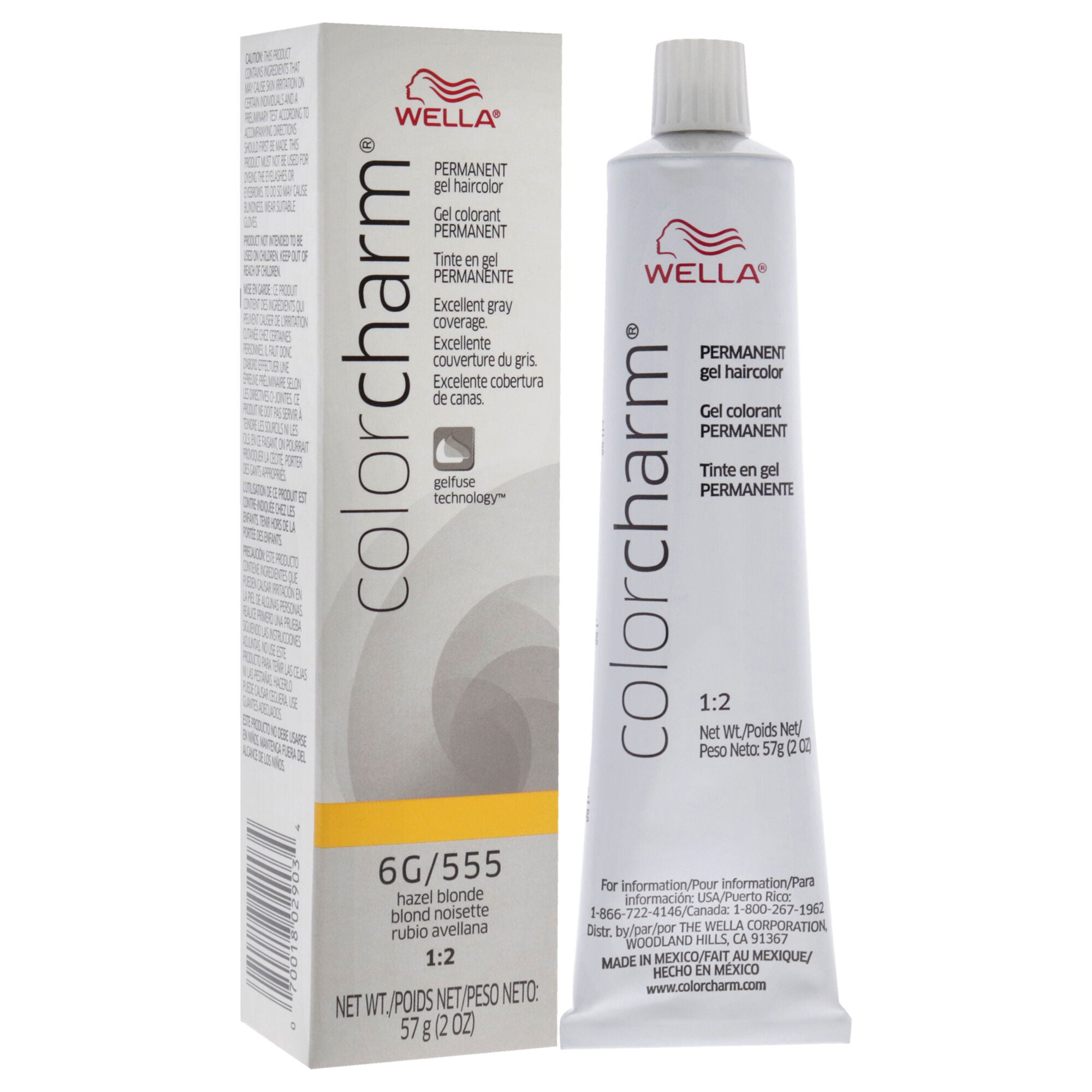 Color Charm Permanent Hair Color Gel - 6G 555 Haze Blonde by Wella for Unisex - 2 oz Hair Color, See Description, alternate image number 2