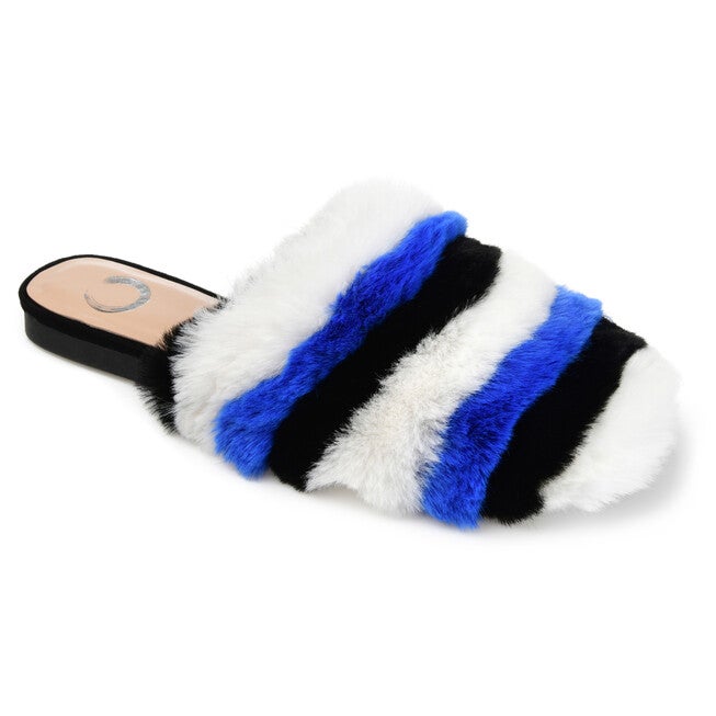 Women's Faux Fur Evelin Mule, Blue, hi-res image number null