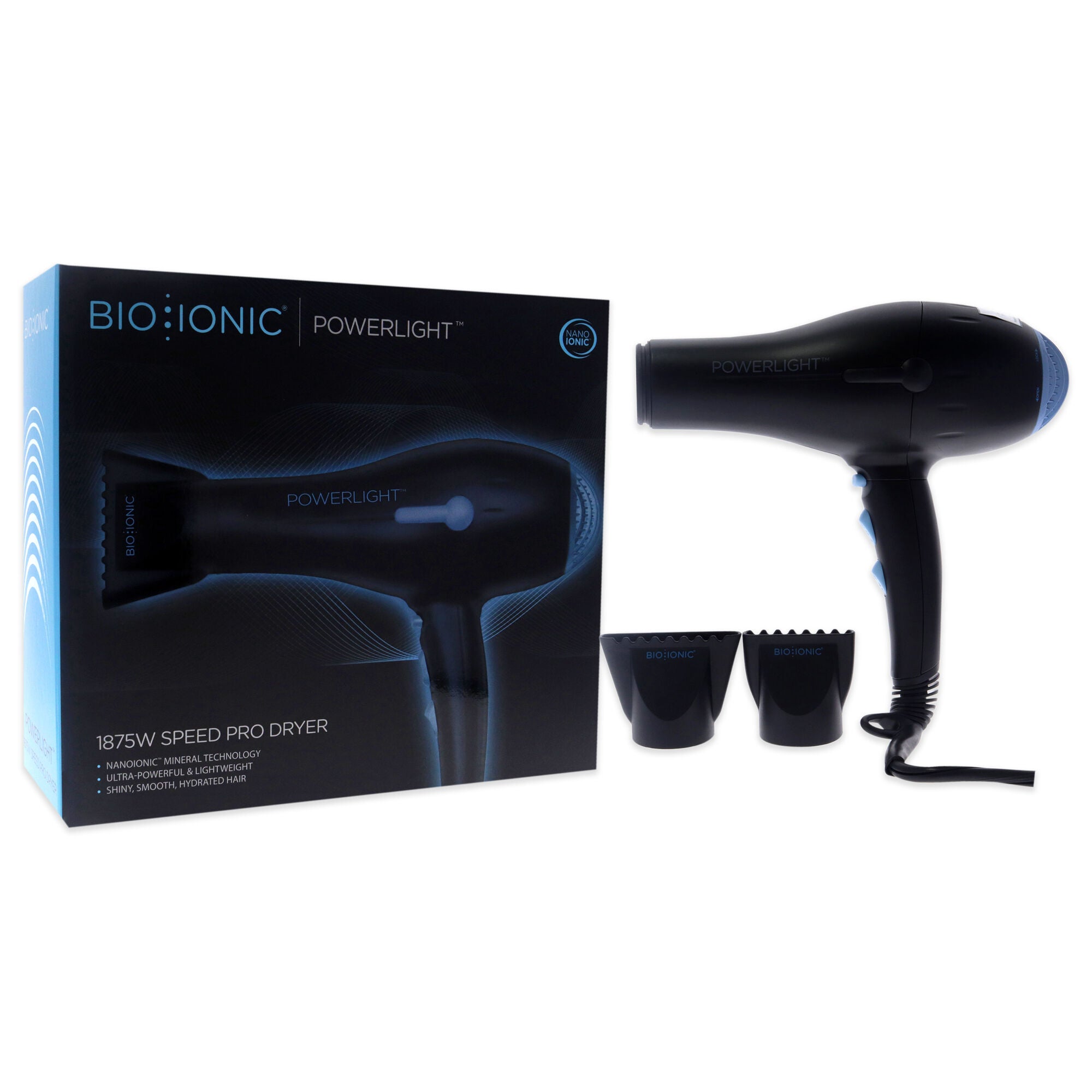 PowerLight 1875W Speed Pro-Dryer - Black by Bio Ionic for Women - 1 Pc Hair Dryer, See Description, alternate image number 2