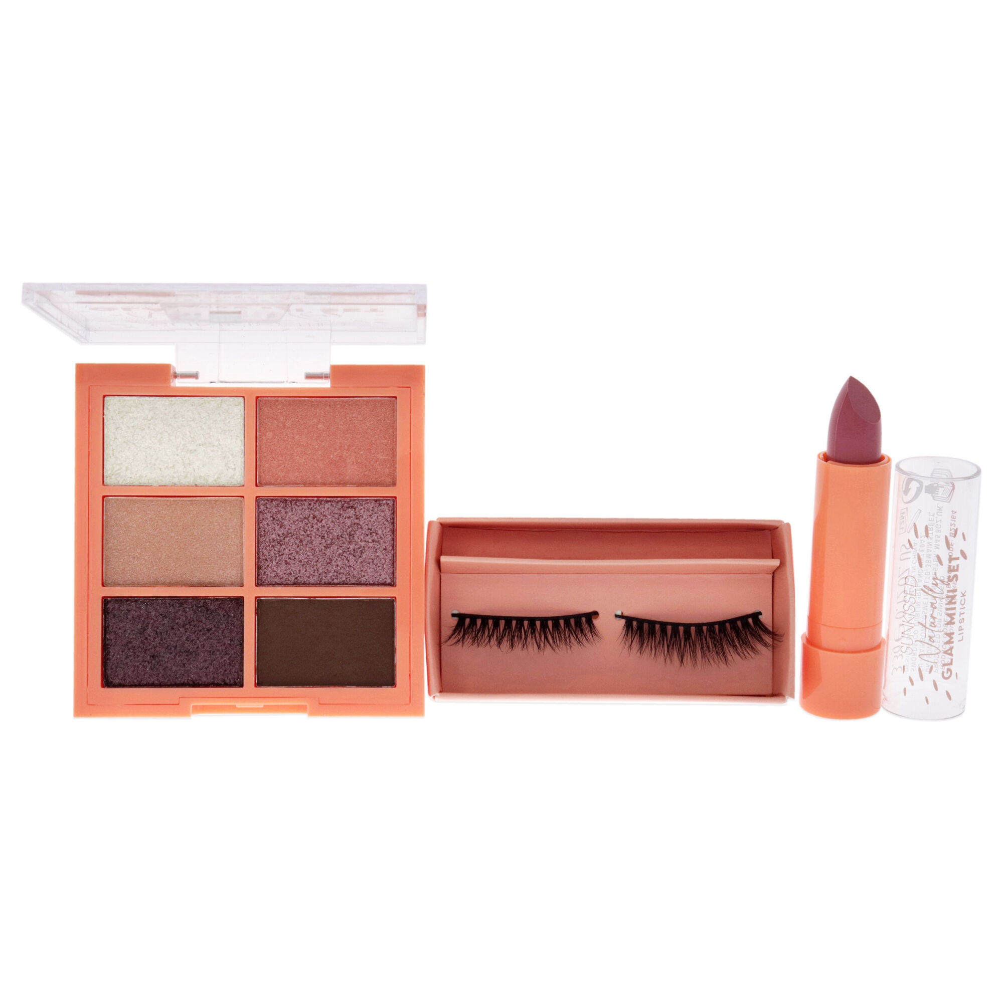Naturally Glam Mini Set by Sunkissed for Women - 3 Pc 0.3oz Eyeshadow, 0.12oz Lipstick, False Eyelashes, , alternate image number 1