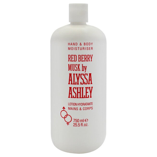 Red Berry Musk Hand and Body Moisturiser by Alyssa Ashley for Unisex - 25.5 oz Body Lotion, See Description, hi-res image number 0