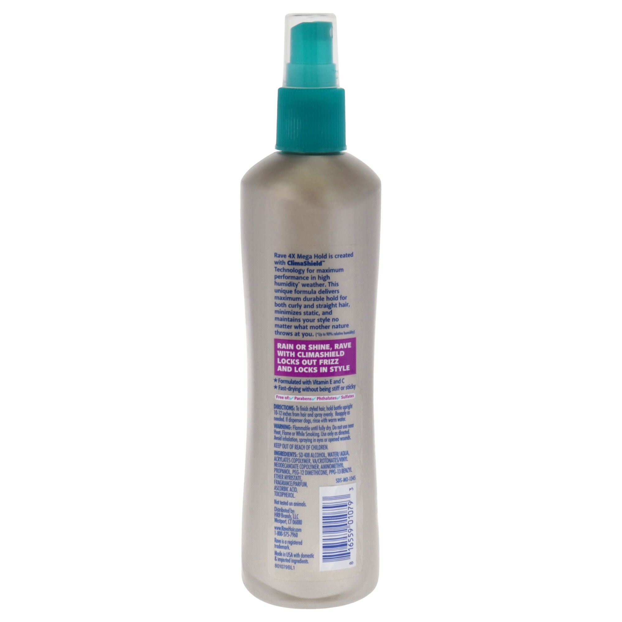 4X Mega Hold Hairspray by Rave for Unisex - 11 oz Hair Spray, See Description, alternate image number 1
