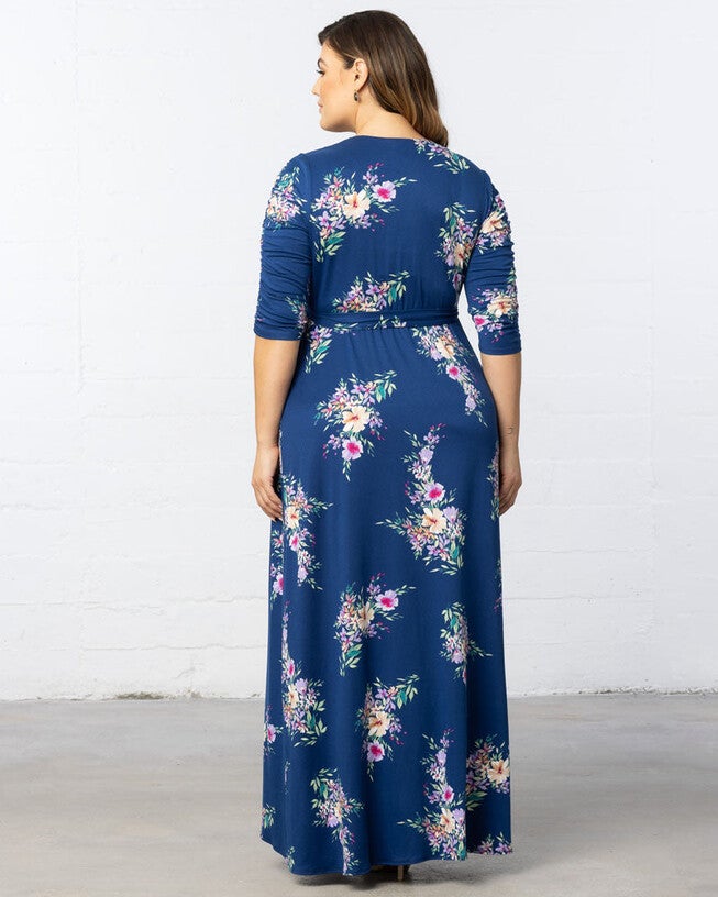 Meadow Dream Maxi Dress, Blue Floral Print, alternate image number 1
