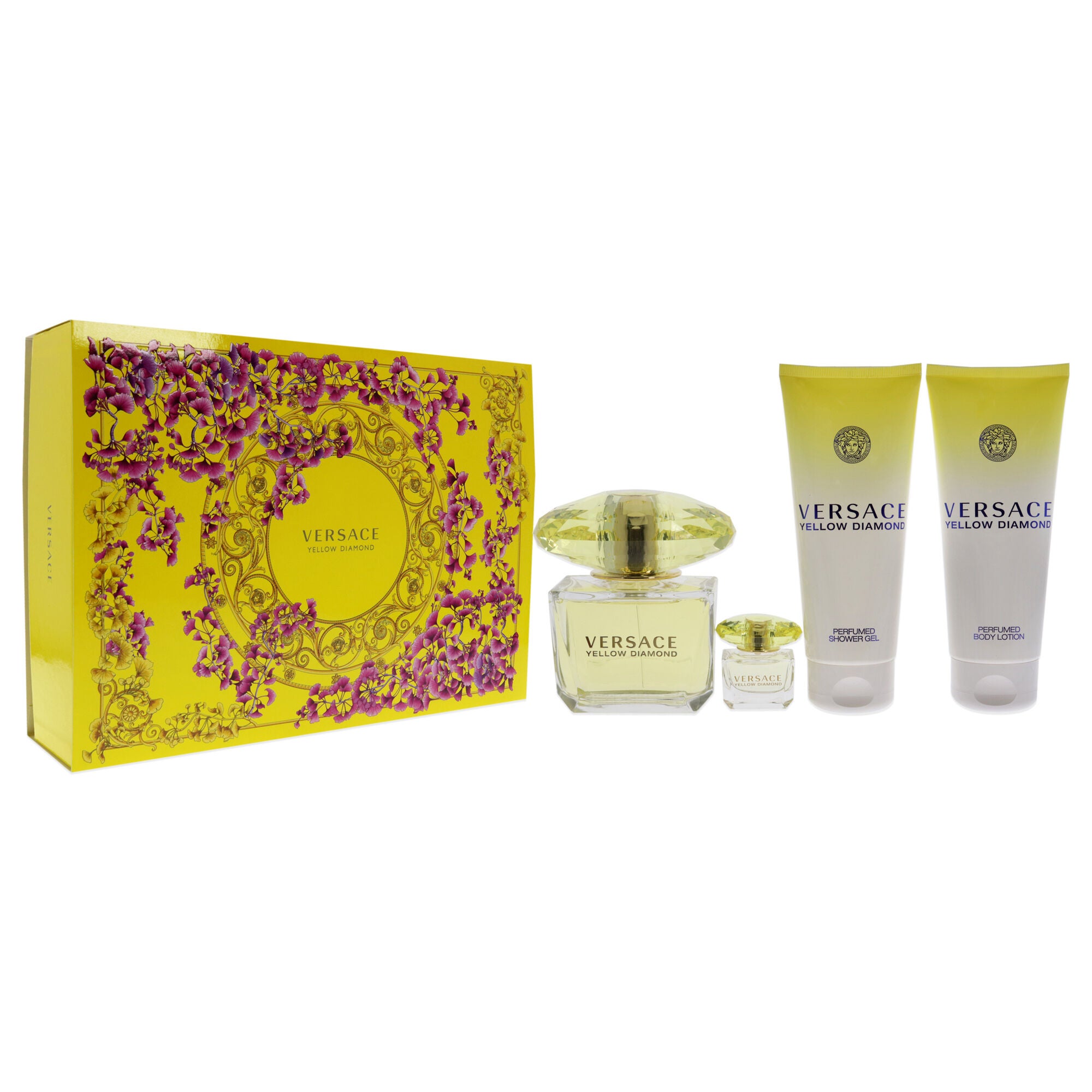 Versace Yellow Diamond by Versace for Women - 4 Pc Gift Set 3oz EDT Spray, 3.4oz Shower Gel, 3.4oz Body Lotion, 5ml EDT Spray (Mini), , alternate image number 6