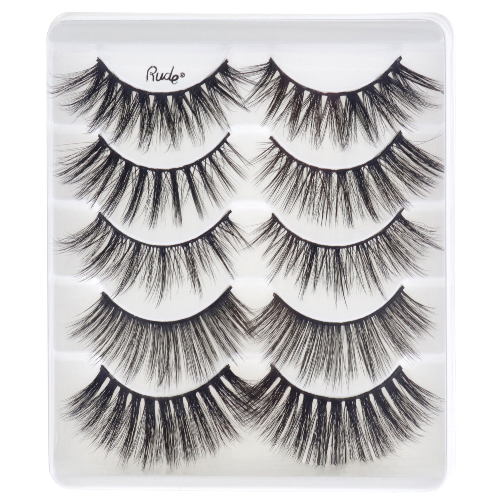 Essential Faux Mink 3D Lashes - Humor Me by Rude Cosmetics for Women - 5 Pair Eyelashes, See Description, alternate image number 2