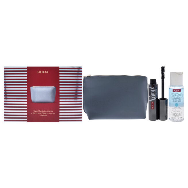 Vamp! Explosive Lashes and Two-Phase Make-Up Remover Set by Pupa Milano for Women - 3 Pc Kit, See Description, hi-res image number 0