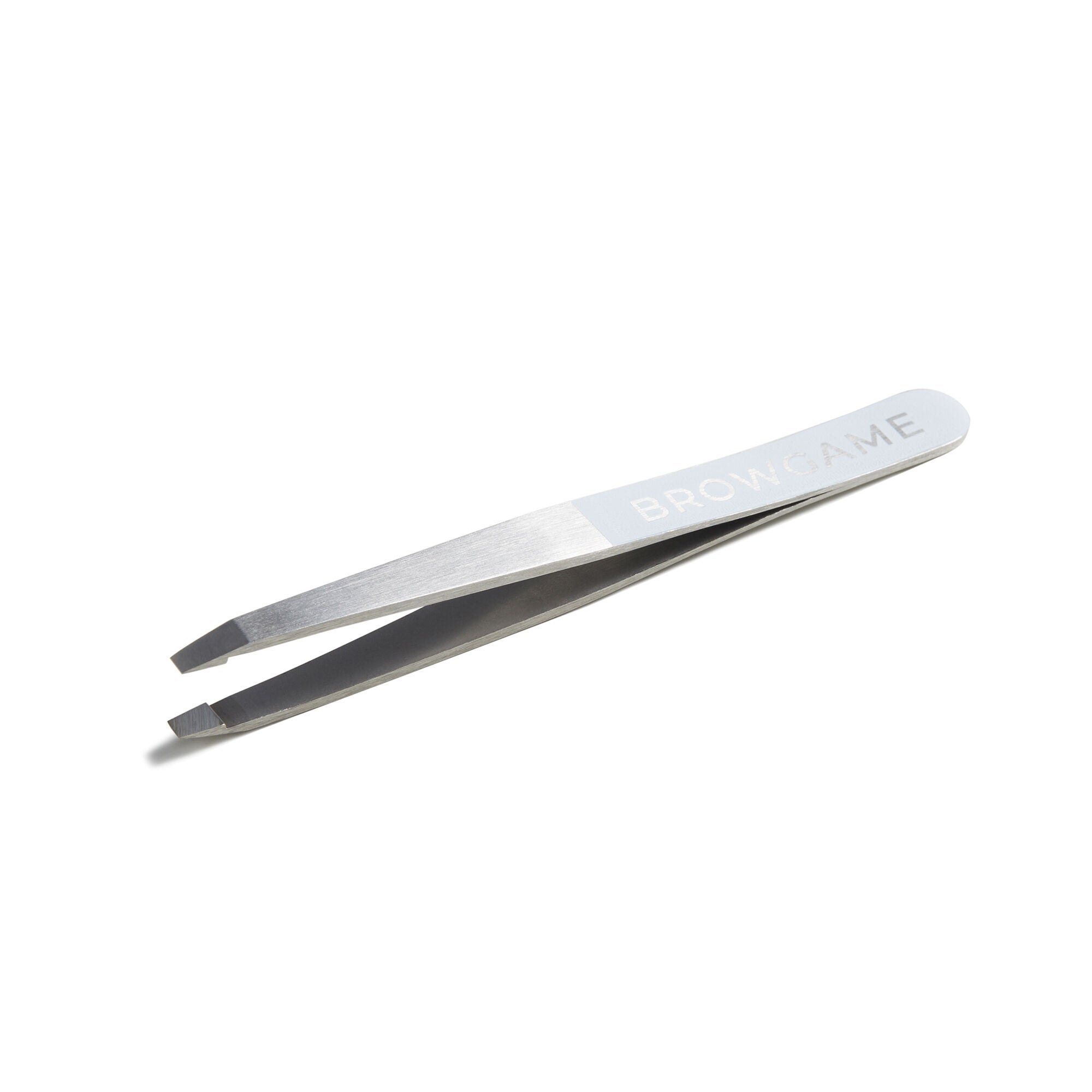 Original Slanted Tweezer - White by Browgame for Unisex - 1 Pc Tweezer, See Description, hi-res image number 0