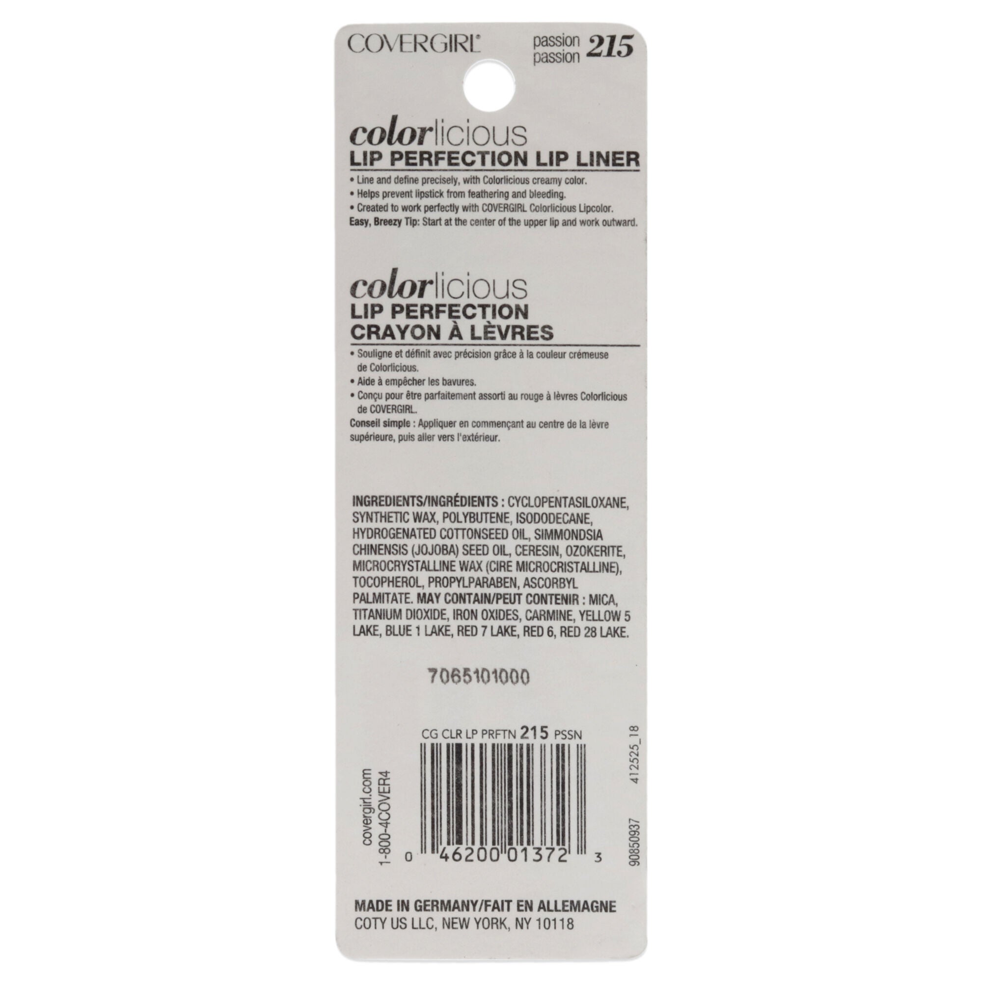 Colorlicious Lip Perfection - Passion by CoverGirl for Women - 0.04 oz Lip Liner, , alternate image number 4