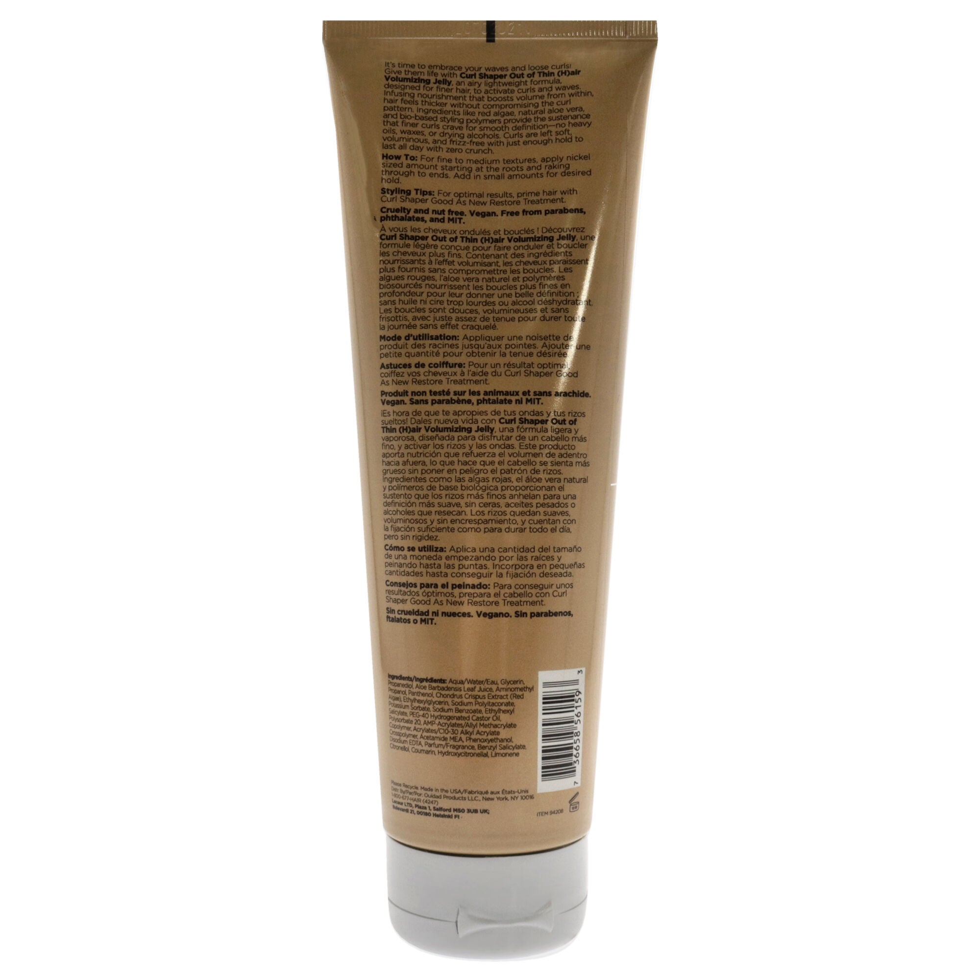 Curl Shaper Out of Thin Hair Volumizing Jelly by Ouidad for Unisex - 8.5 oz Jelly, See Description, alternate image number 2