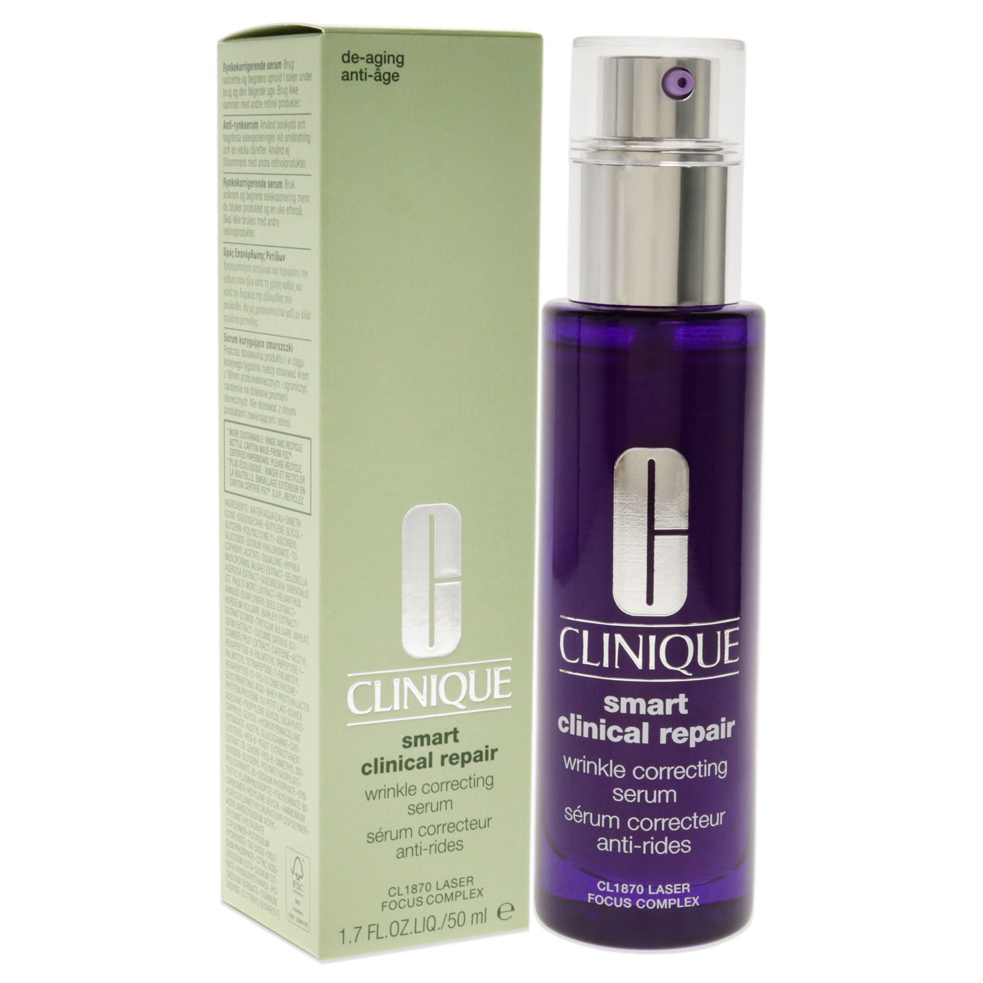 Smart Clinical Repair Wrinkle Correcting Serum by Clinique for Unisex - 1.7 oz Serum, See Description, alternate image number 2