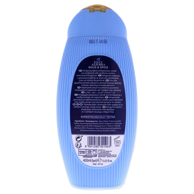 Gold and Spices by Felce Azzurra for Unisex - 13.53 oz Shower Gel, , alternate image number null