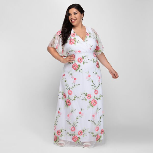 Embroidered Elegance Evening Gown, , alternate image number 6