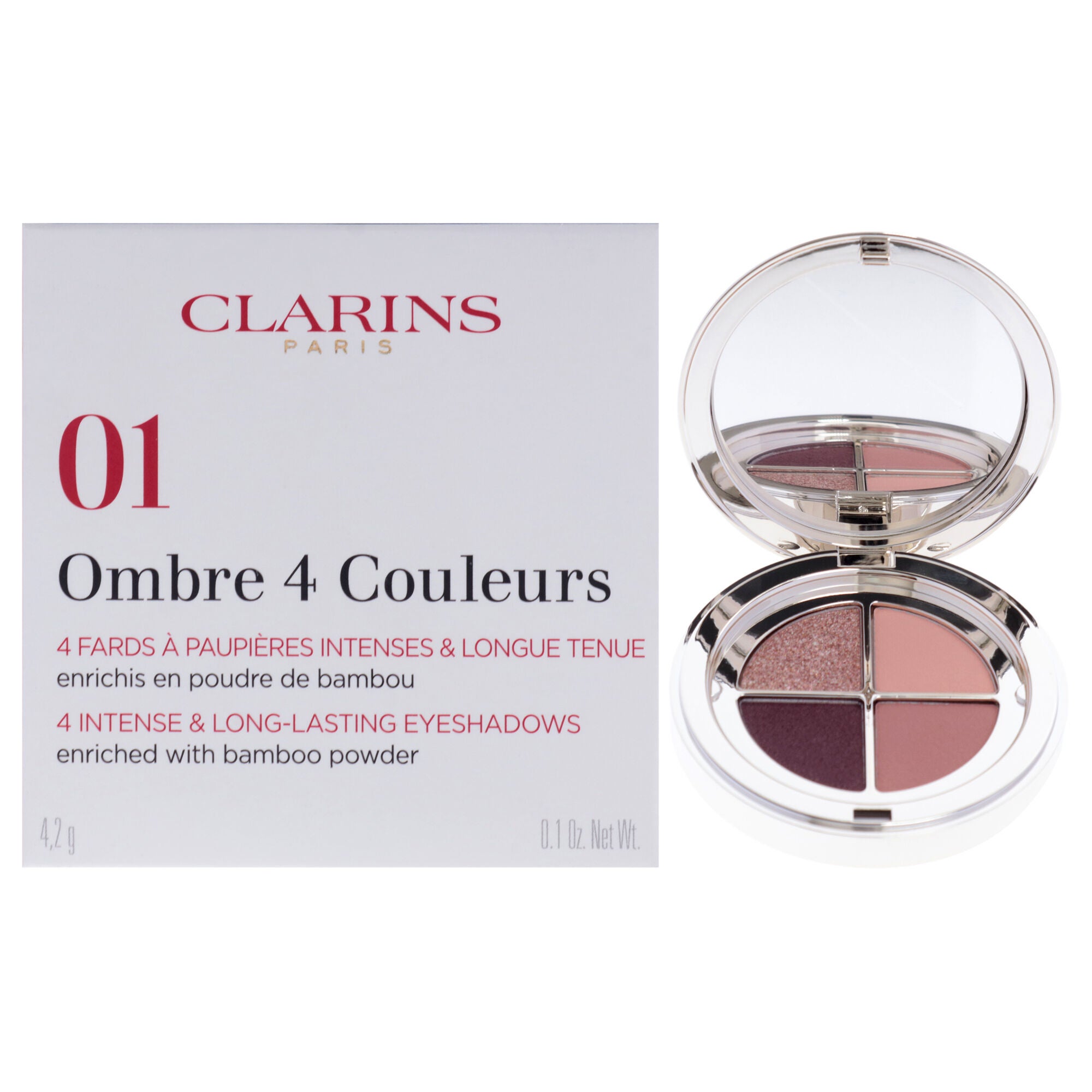 Ombre 4 Couleurs Eye Shadow Palette - 01 Fairy Tale Nude Gradation by Clarins for Women - 0.1 oz Eye Shadow, See Description, hi-res image number 0