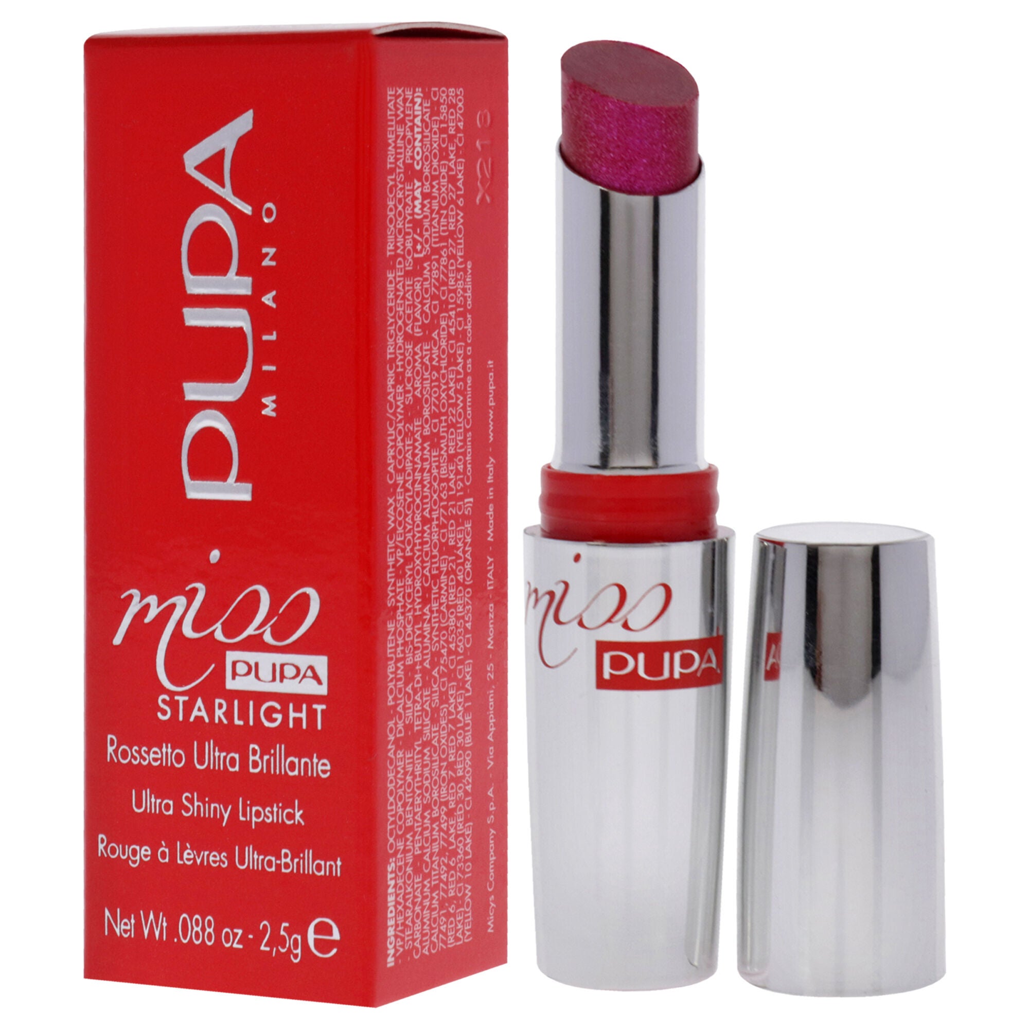 Miss Pupa Starlight Ultra-Shiny Lipstick - 706 Pretty Elizabeth by Pupa Milano for Women - 0.88 oz Lipstick, See Description, alternate image number 2