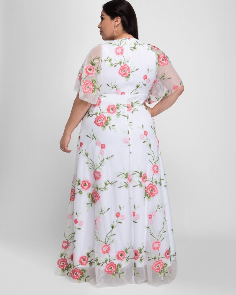 Embroidered Elegance Evening Gown, , alternate image number 4