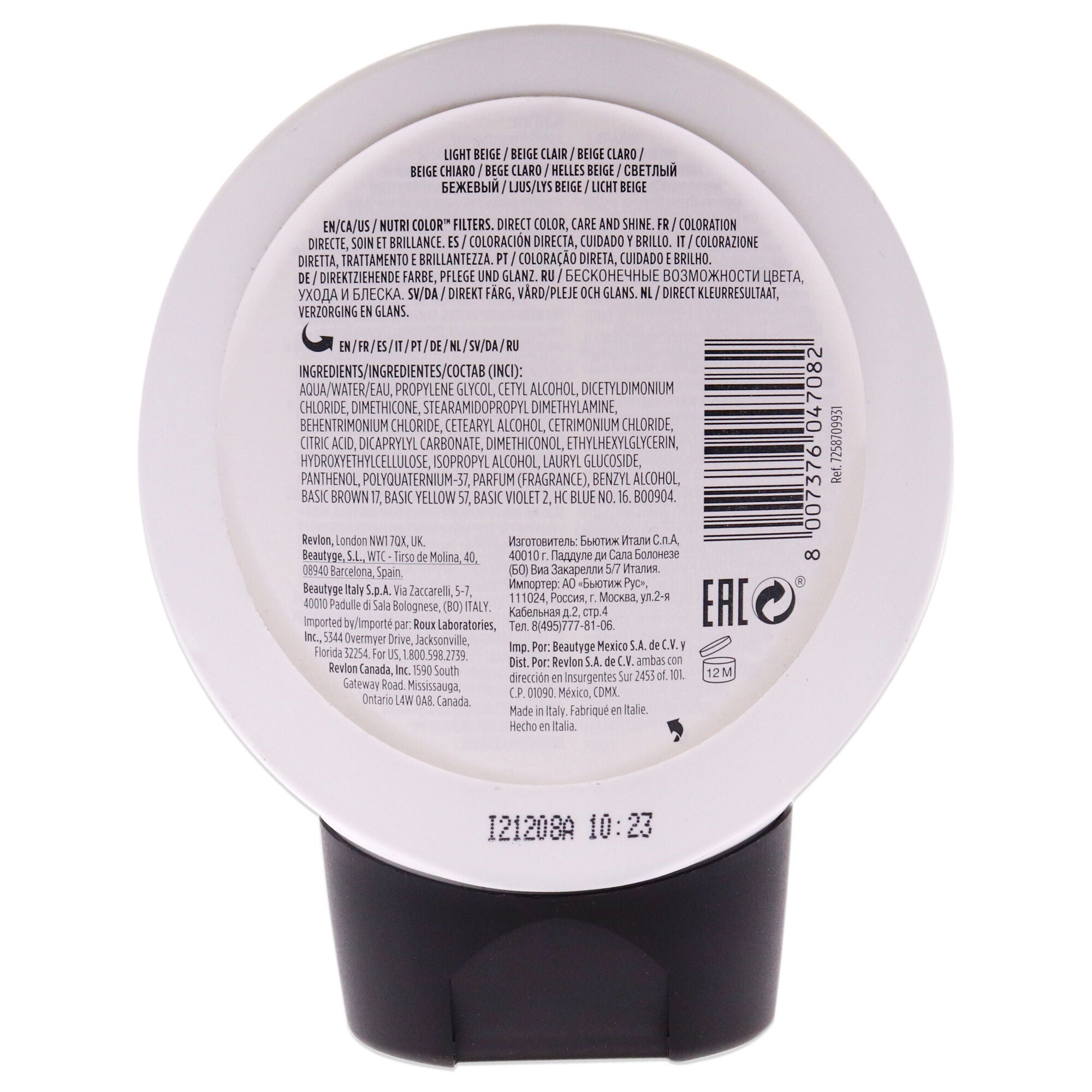 Nutri Color Cream - 931 Light Beige by Revlon for Unisex - 8.1 oz Hair Color, See Description, alternate image number 1