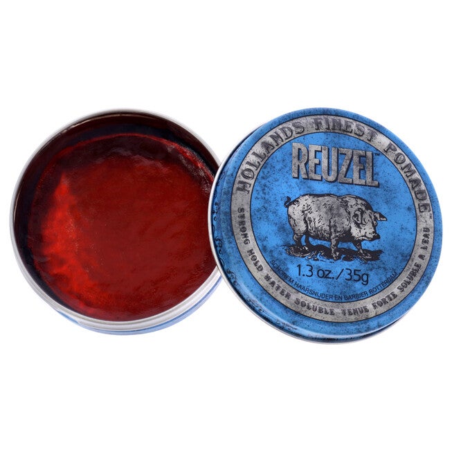 Blue Strong Hold Water Soluble Pomade by Reuzel for Men - 1.3 oz Pomade, See Description, alternate image number 2