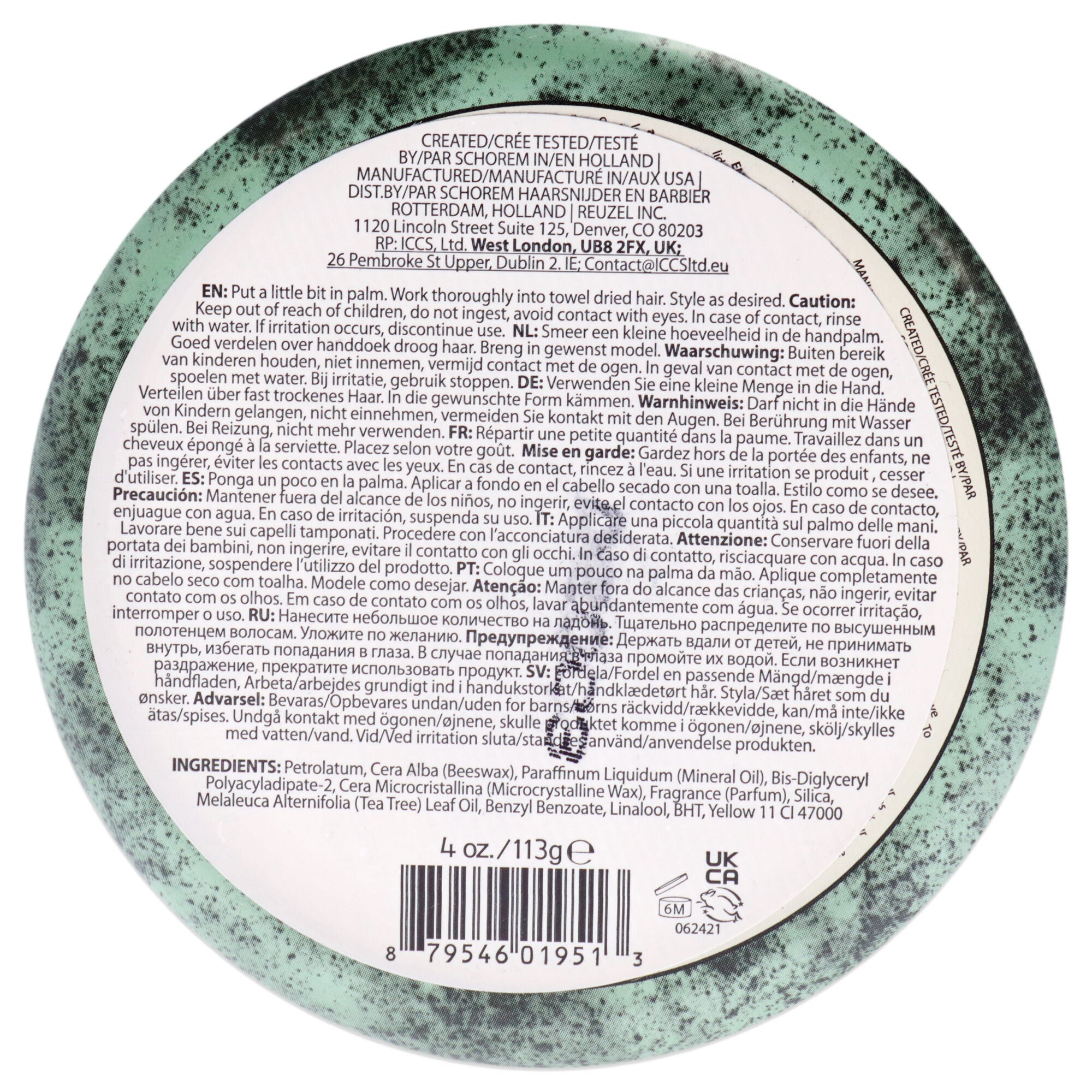 Green Grease Medium Hold Pomade by Reuzel for Men - 4 oz Pomade, See Description, alternate image number 2