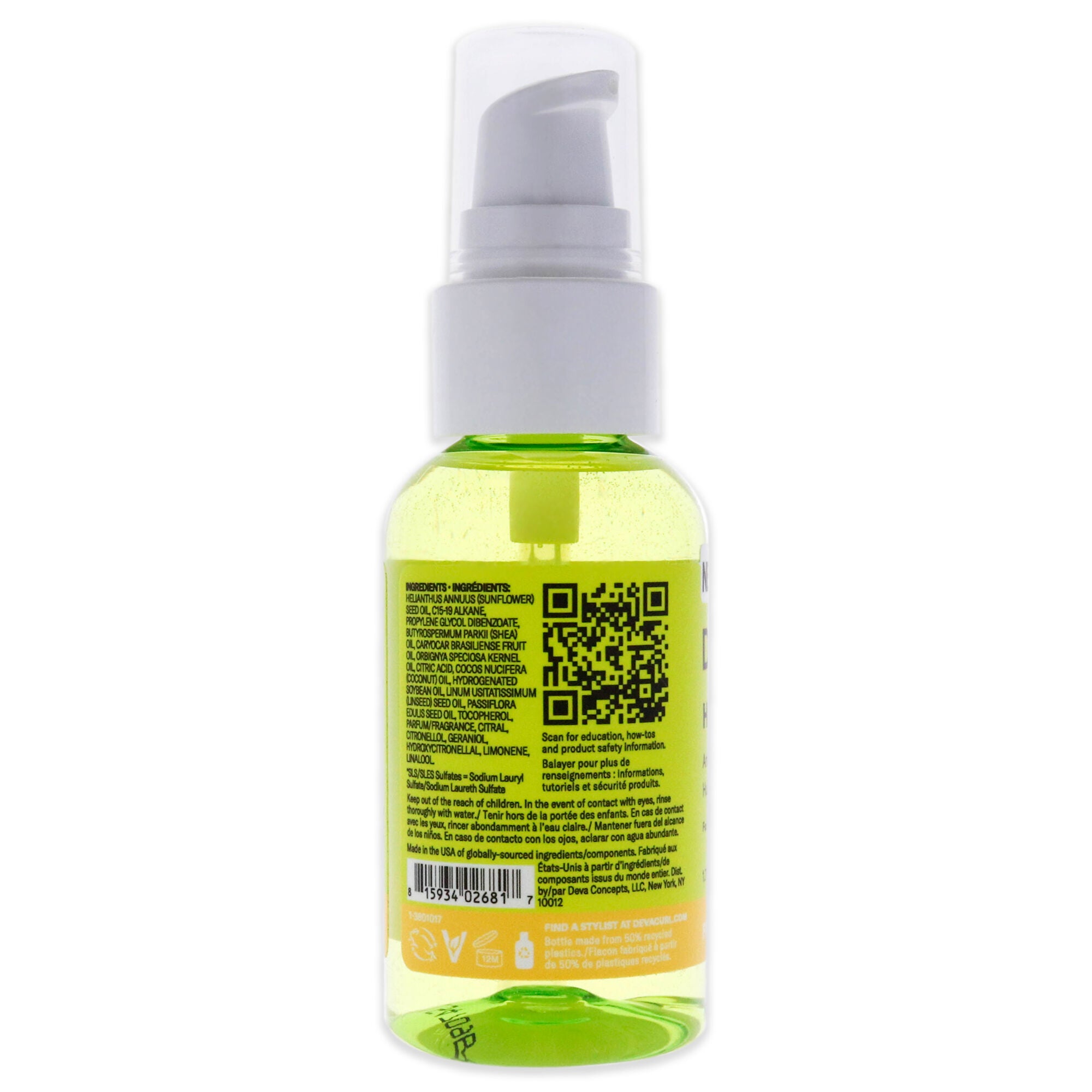 High Shine Nourishing Oil-NP by DevaCurl for Unisex - 1.7 oz Oil, , alternate image number 5