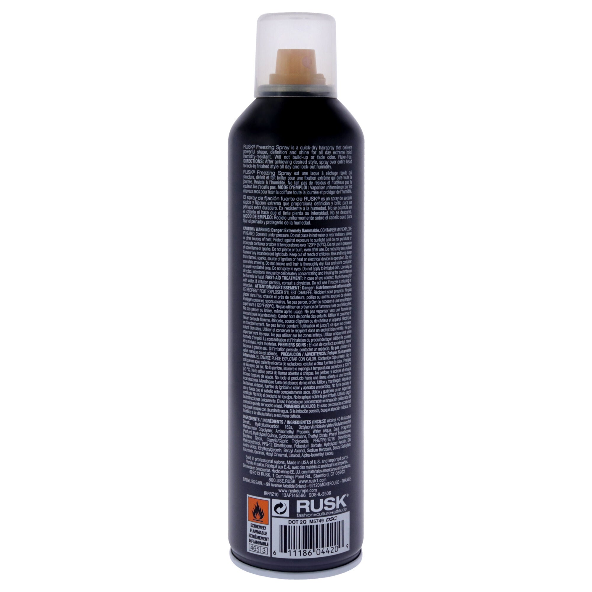Freezing Spray by Rusk for Unisex - 10 oz Hair Spray, See Description, alternate image number 1