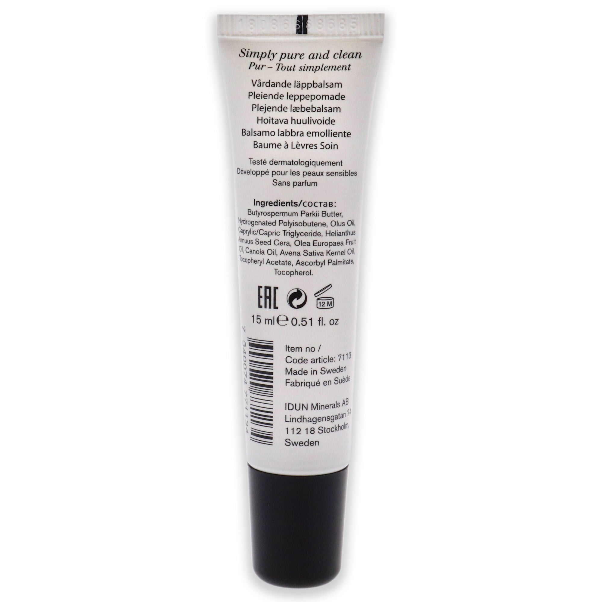 Lip Balm Care and Repair Cream by Idun Minerals for Unisex - 0.51 oz Lip Balm, See Description, alternate image number 1