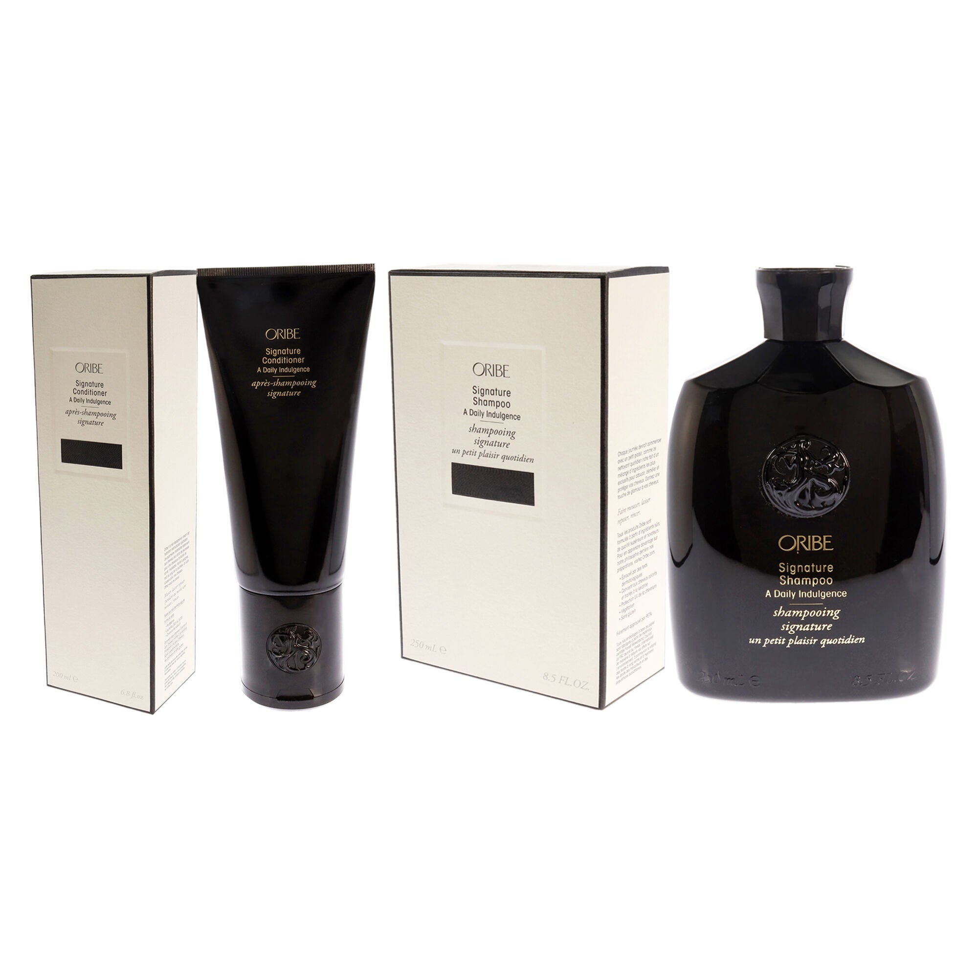 Signature Shampoo and Signature Conditioner Kit by Oribe for Unisex - 2 Pc Kit 8.5oz Shampoo, 6.8oz Conditioner, White, alternate image number 3