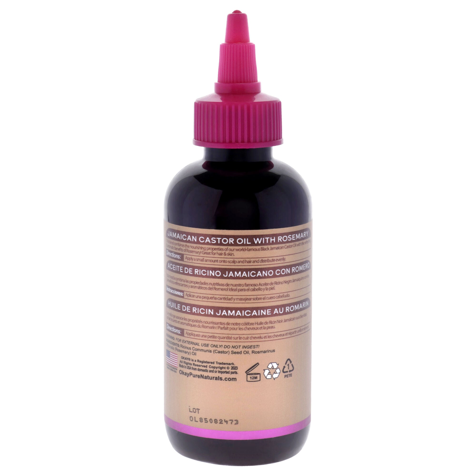 Black Jamaican Castor Oil - Rosemary by Okay for Unisex - 4 oz Oil, See Description, alternate image number 1