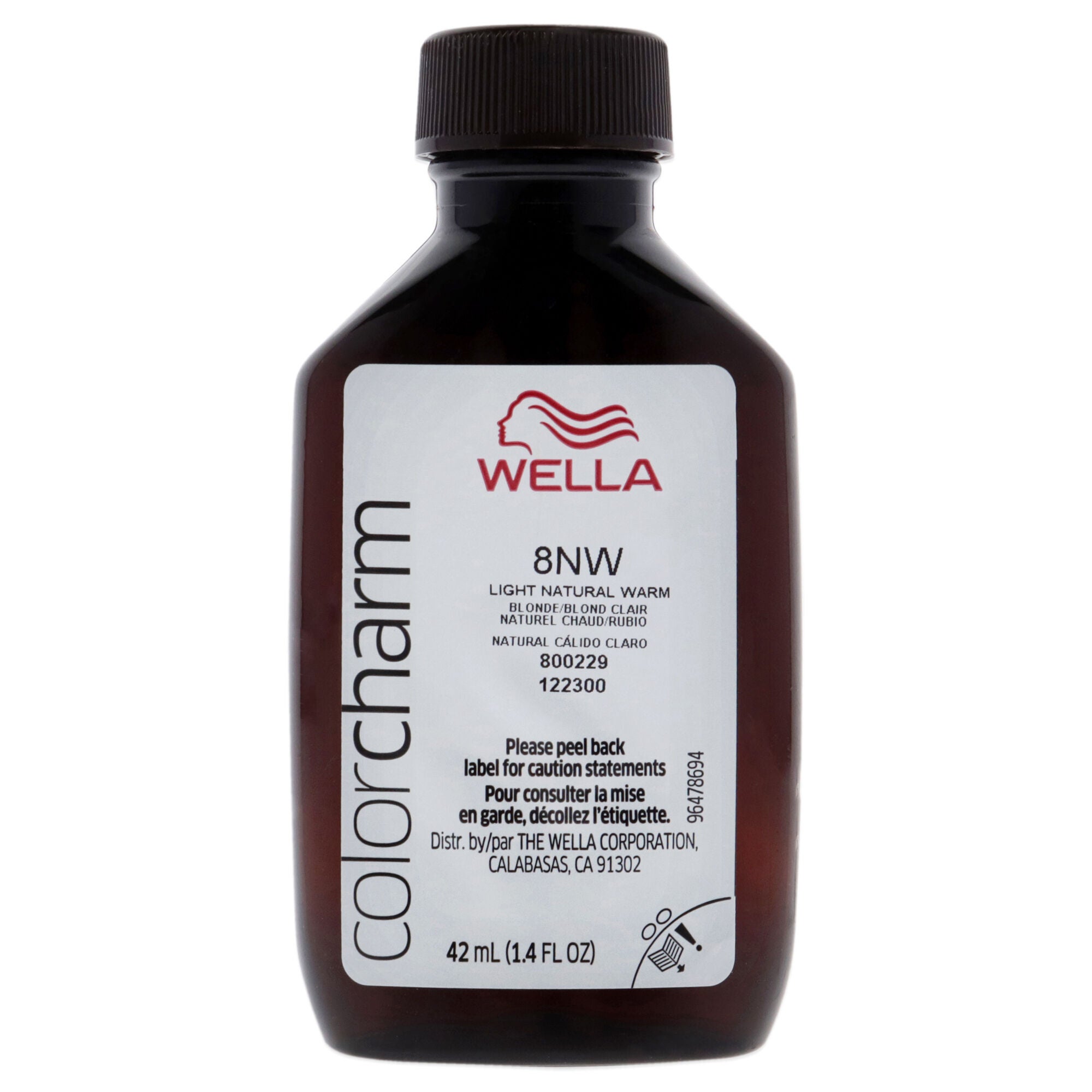 Color Charm Permanent Liquid Hair Color - 8NW Light Natural Warm Blonde by Wella for Unisex - 1.42 oz Hair Color, See Description, alternate image number 1
