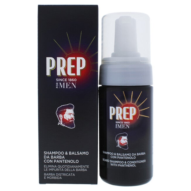 Beard Shampoo and Conditioner with Panthenol by Prep for Men - 3.4 oz Shampoo and Conditioner, NA, hi-res image number null