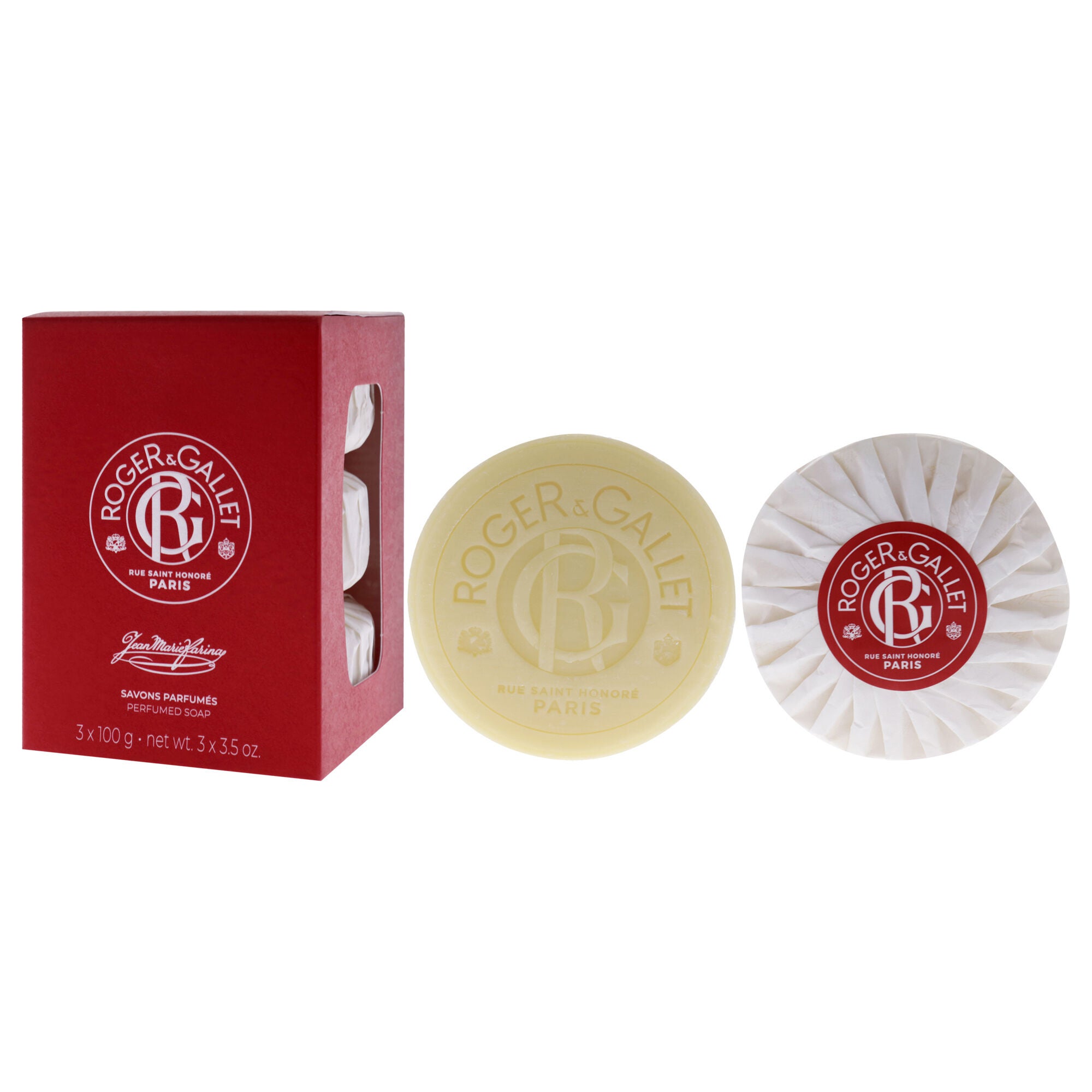 Jean Marie Farina Perfumed Soap Set by Roger & Gallet for Unisex - 3 x 3.5 oz Soap, See Description, alternate image number 3