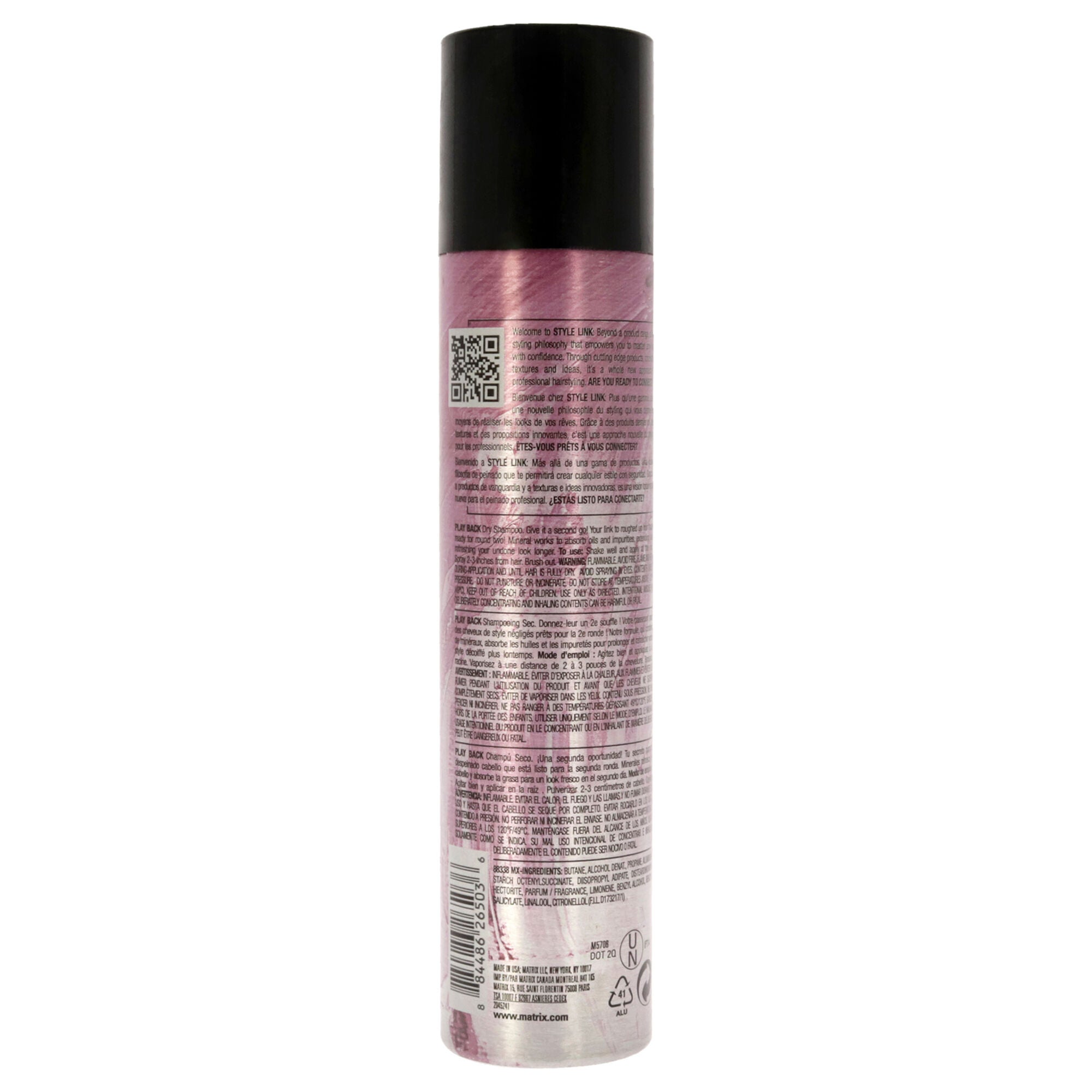 Style Link Mineral Play Back Dry Shampoo by Matrix for Unisex - 3.4 oz Dry Shampoo, See Description, alternate image number 2
