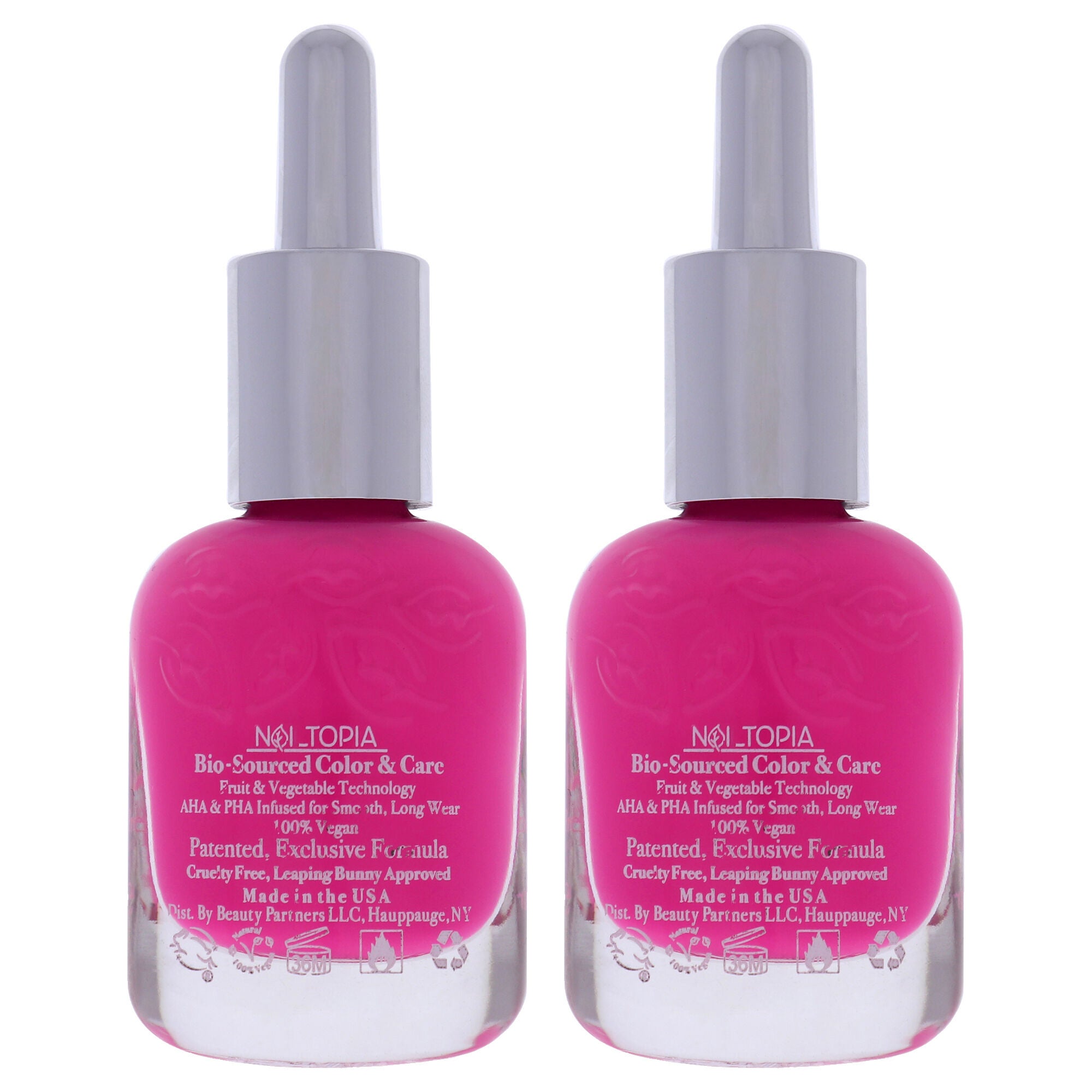 Bio-Sourced Chip Free Nail Lacquer - Bird of Paradise by Nailtopia for Women - 0.41 oz Nail Polish - Pack of 2, See Description, alternate image number 1