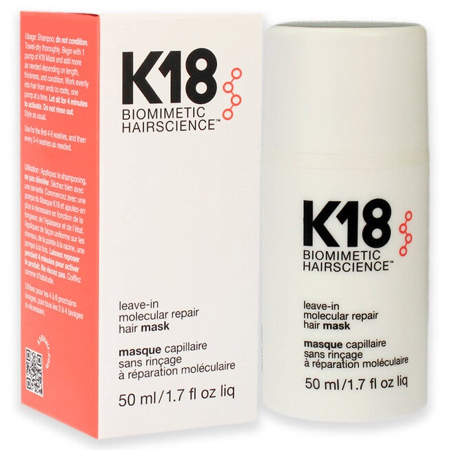 Leave-In Molecular Repair Hair Mask by K18 Hair for Unisex - 1.7 oz Masque, , alternate image number null