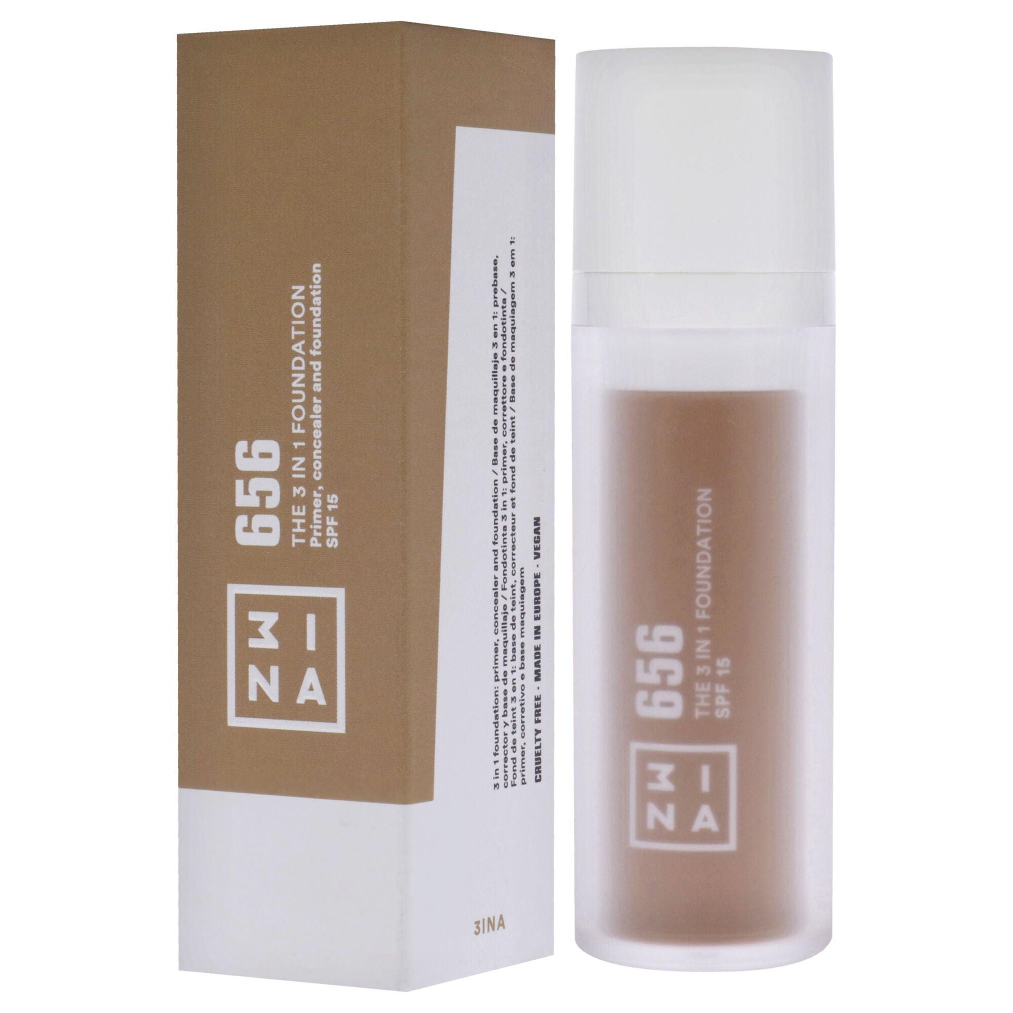 The 3-In-1 Foundation SPF 15 - 656 by 3INA for Women - 1.01 oz Foundation, , alternate image number 7
