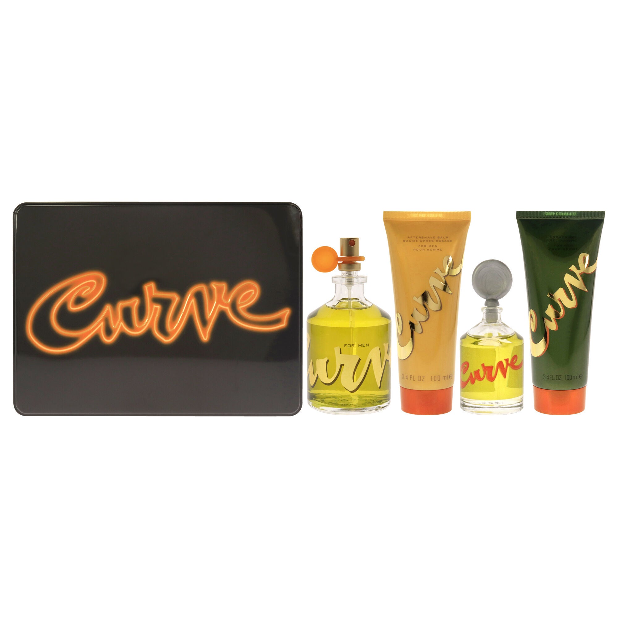 Curve by Liz Claiborne for Men - 4 Pc Gift Set 4.2oz EDC Spray, 0.25oz EDC Splash, 3.4oz After Shave Balm, 3.4oz Shower Gel, See Description, hi-res image number 0