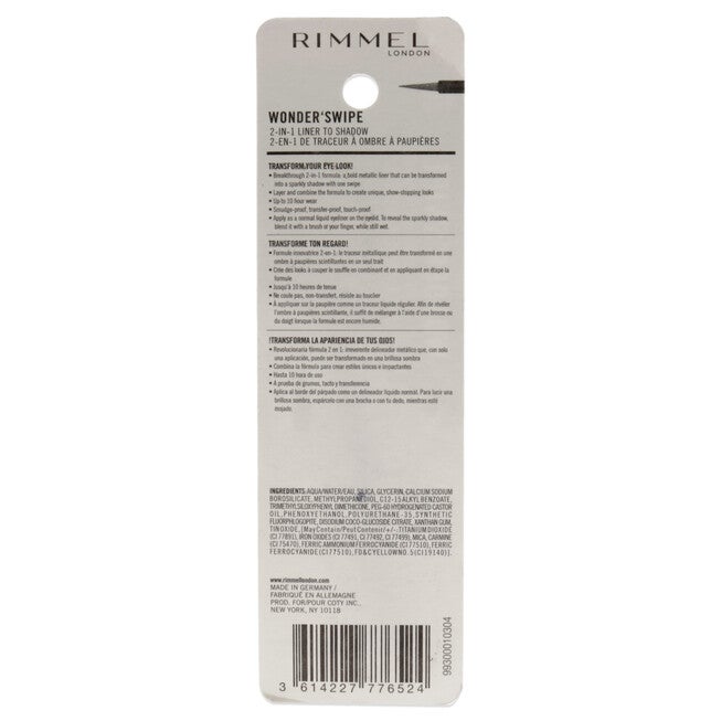 Wonder Swipe 2-in-1 Liner to Shadow - 005 Yasss by Rimmel London for Women - 0.058 oz Eyeliner, See Description, alternate image number 2
