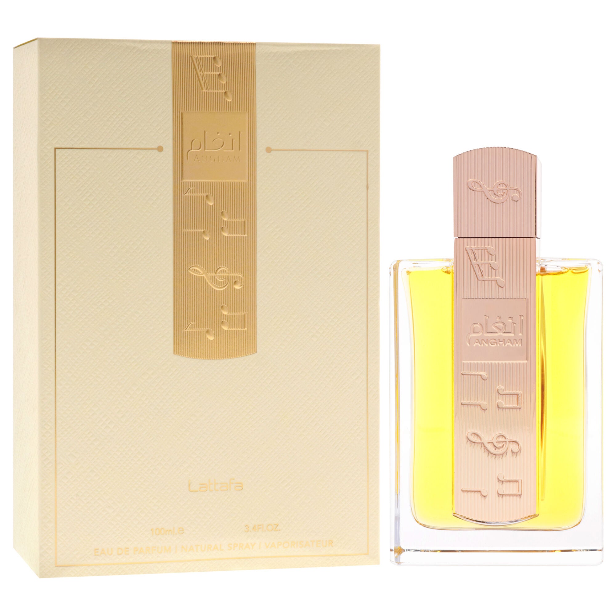 Angham by Lattafa for Unisex - 3.4 oz EDP Spray, Clear, alternate image number 2